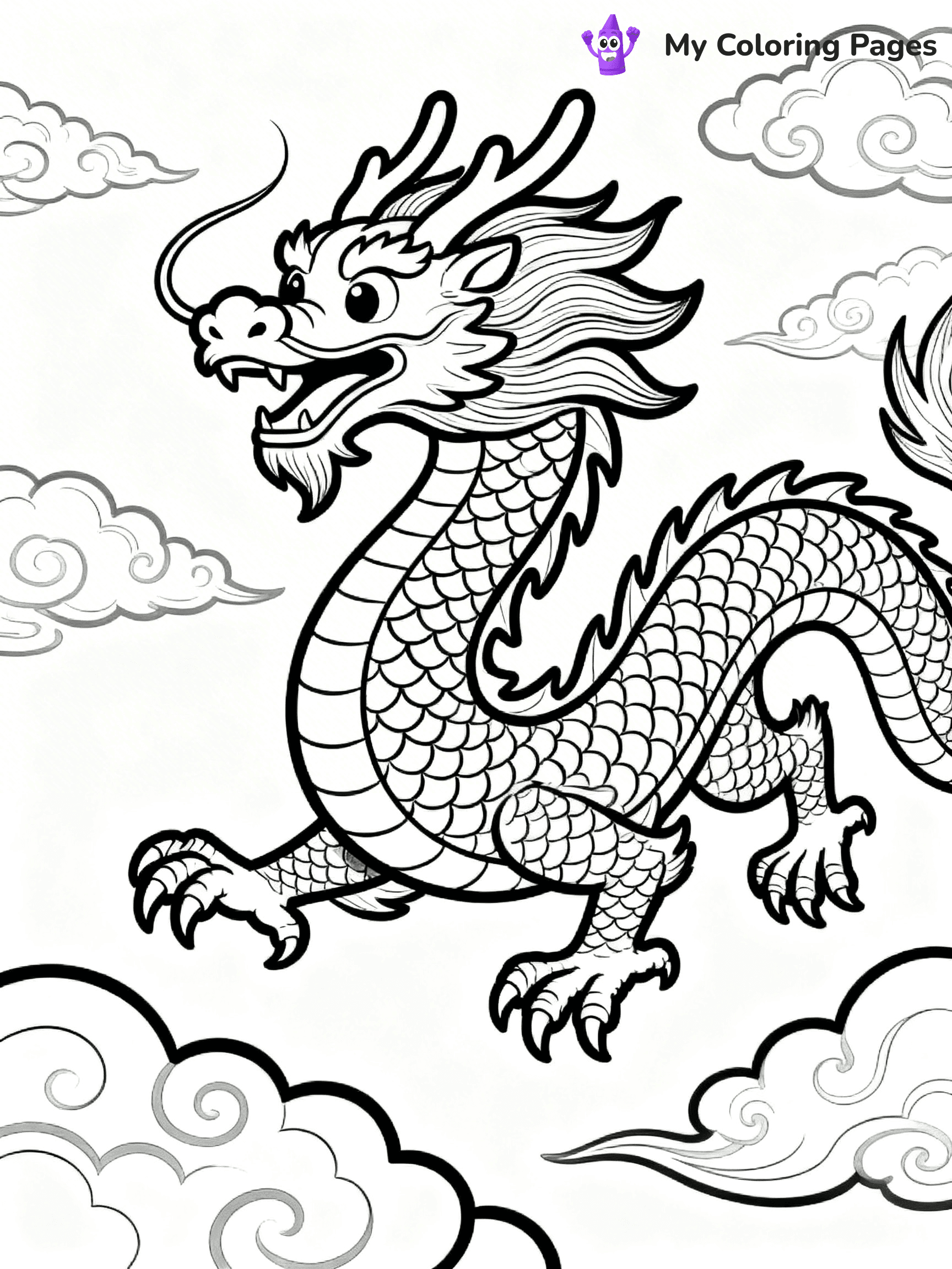 Chinese Dragon Coloring Pages - 17