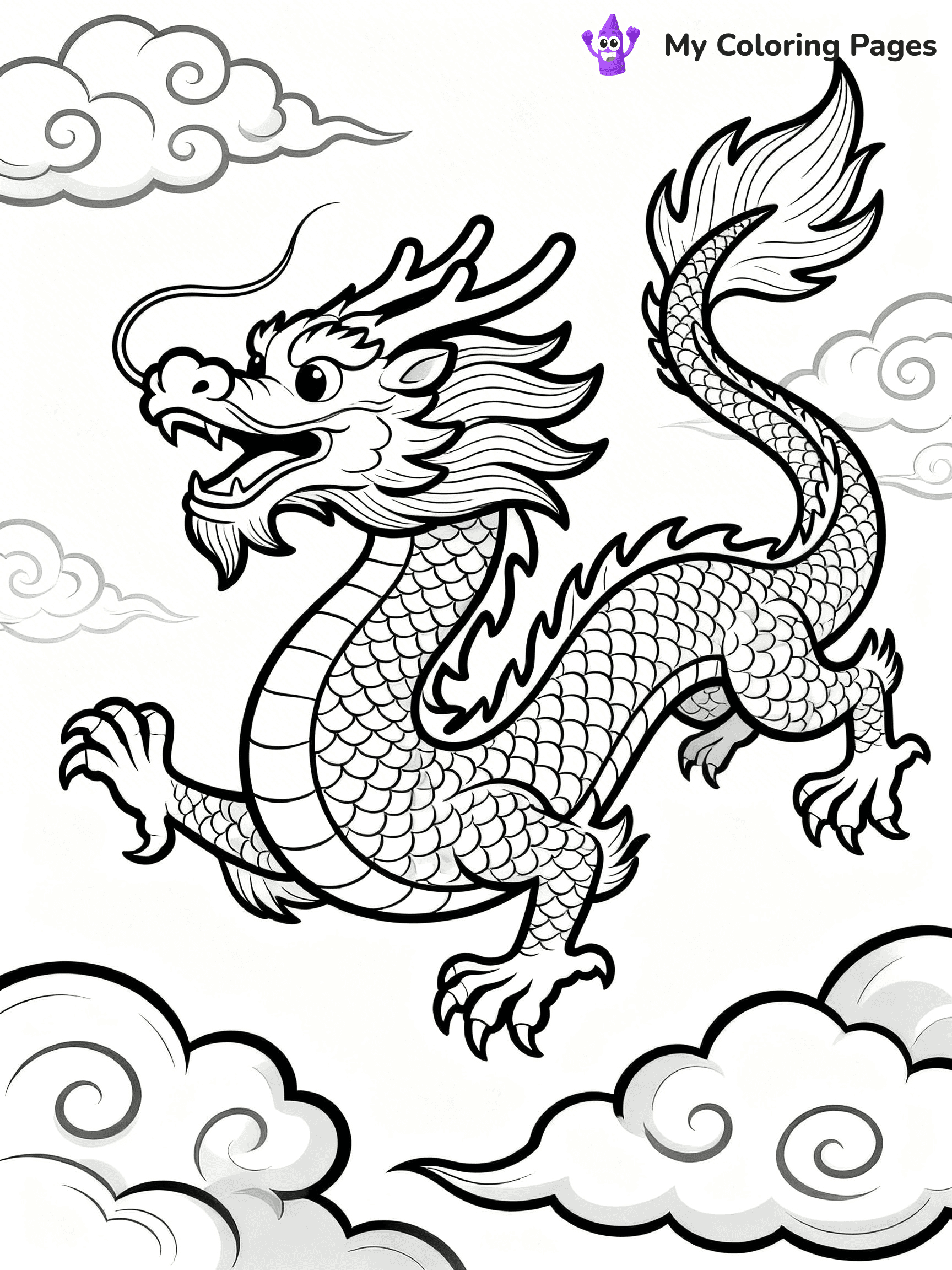 Chinese Dragon Coloring Pages - 16