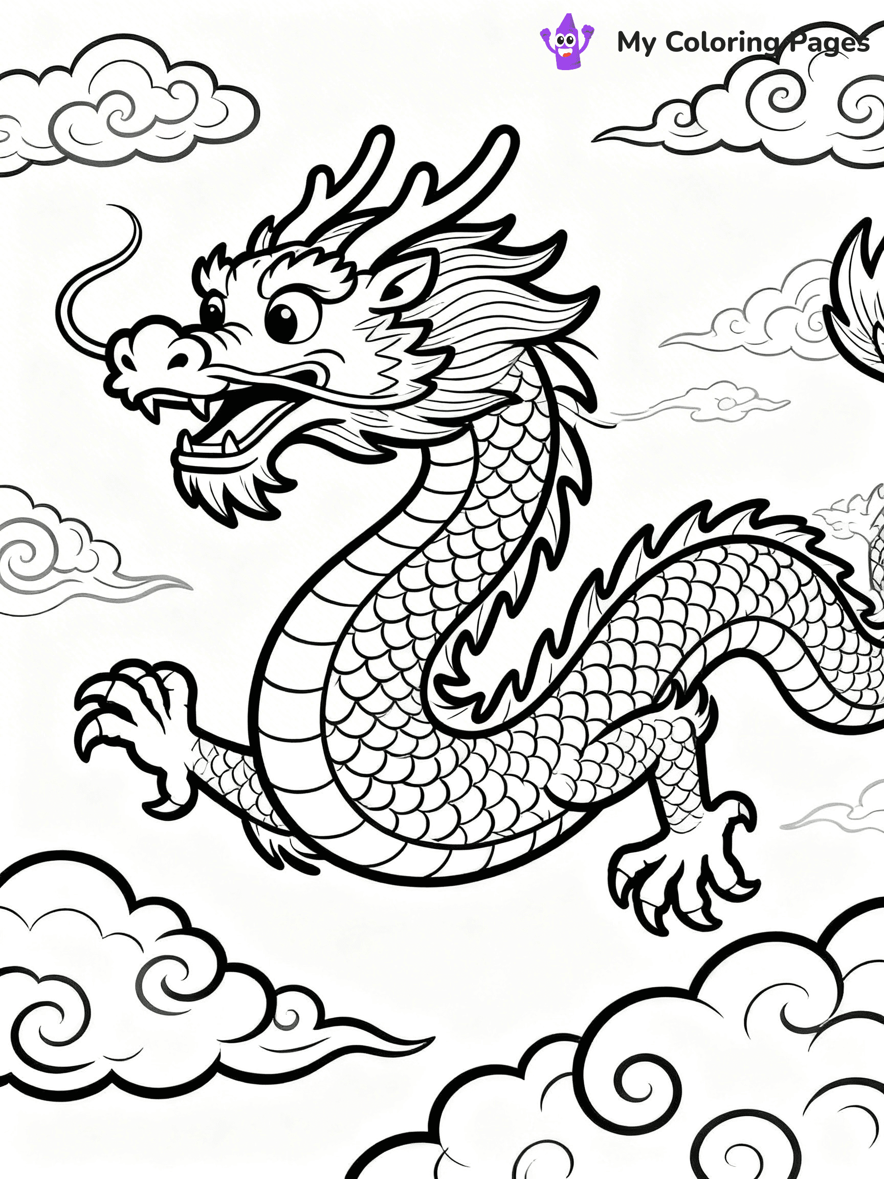 Chinese Dragon Coloring Pages - 15
