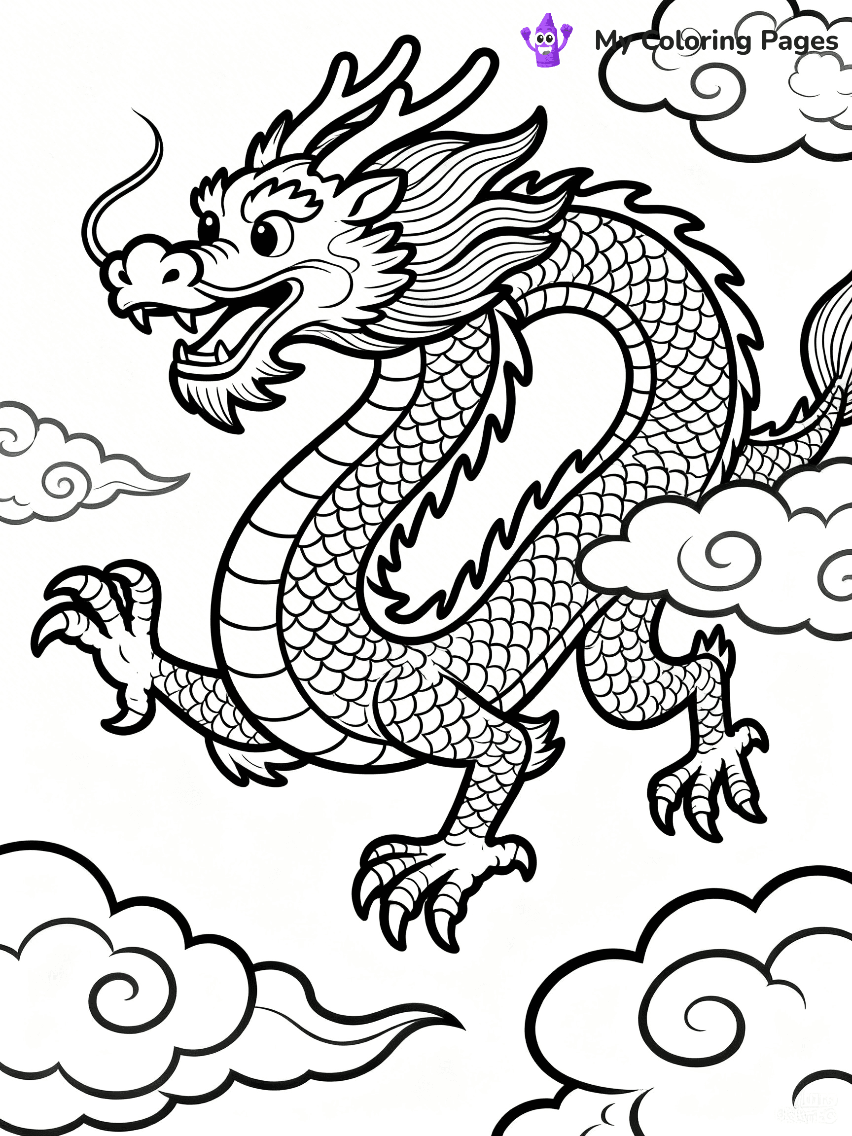 Chinese Dragon Coloring Pages - 14