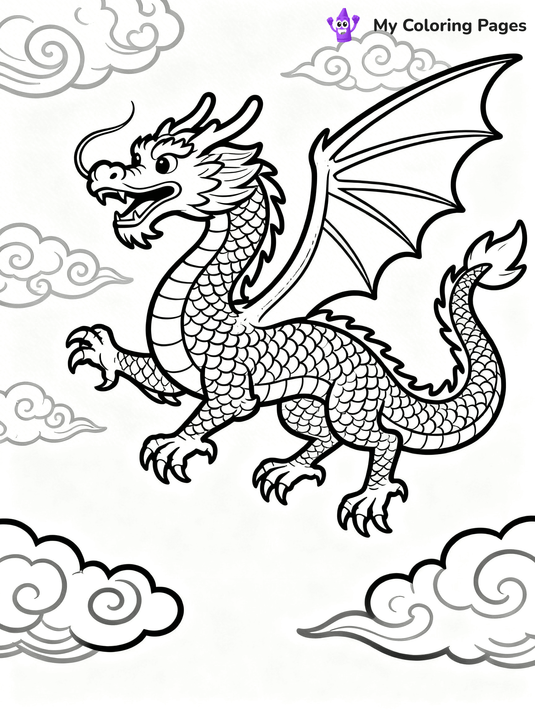Chinese Dragon Coloring Pages - 13
