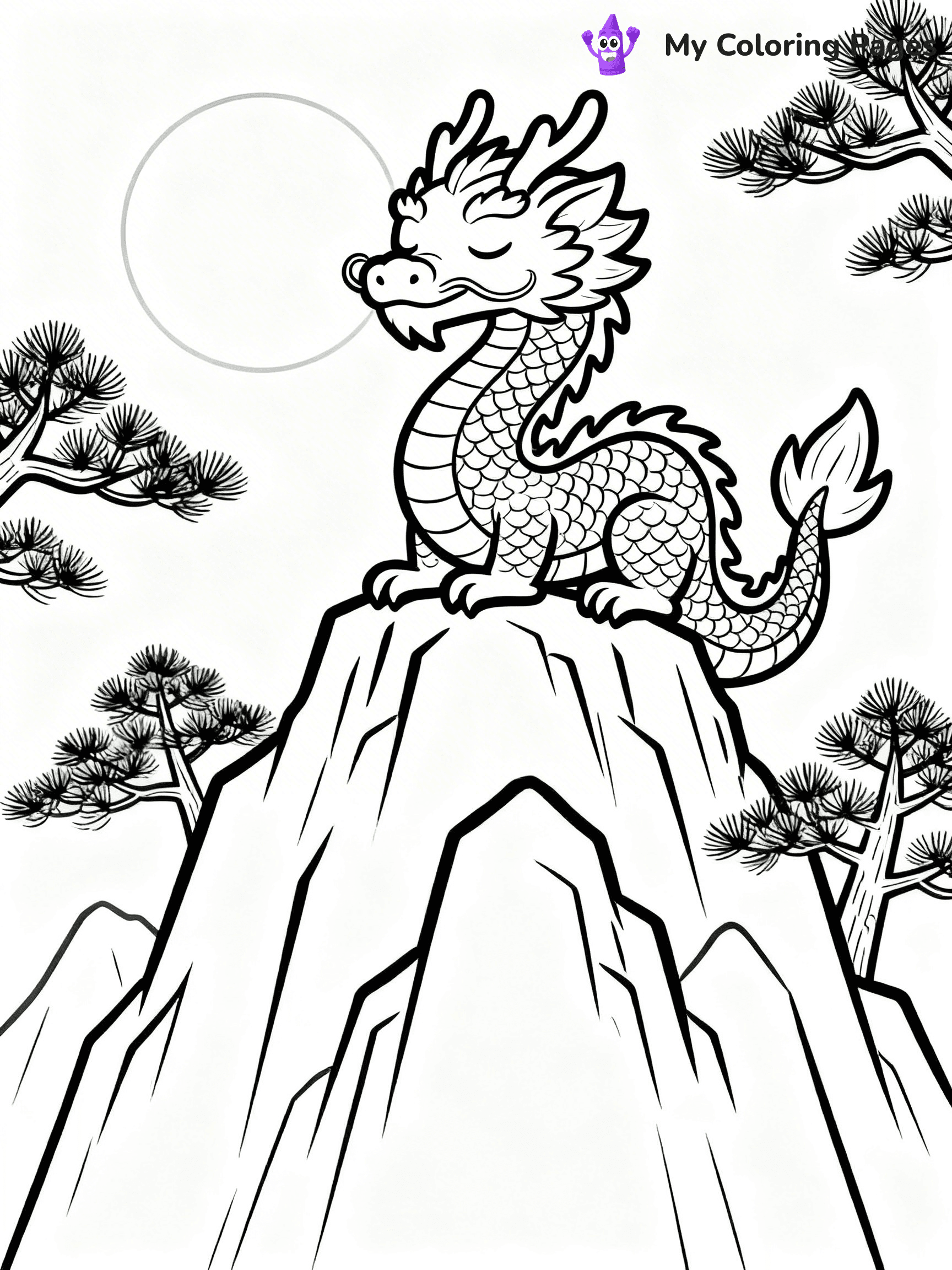 Chinese Dragon Coloring Pages - 11
