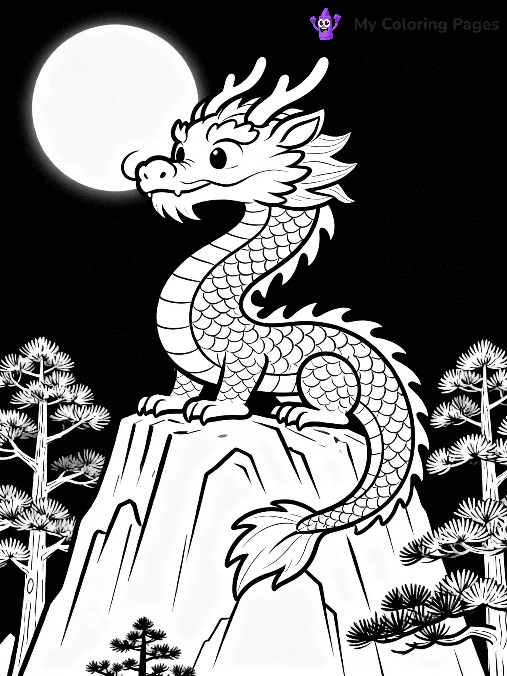 Chinese Dragon Coloring Pages - 10