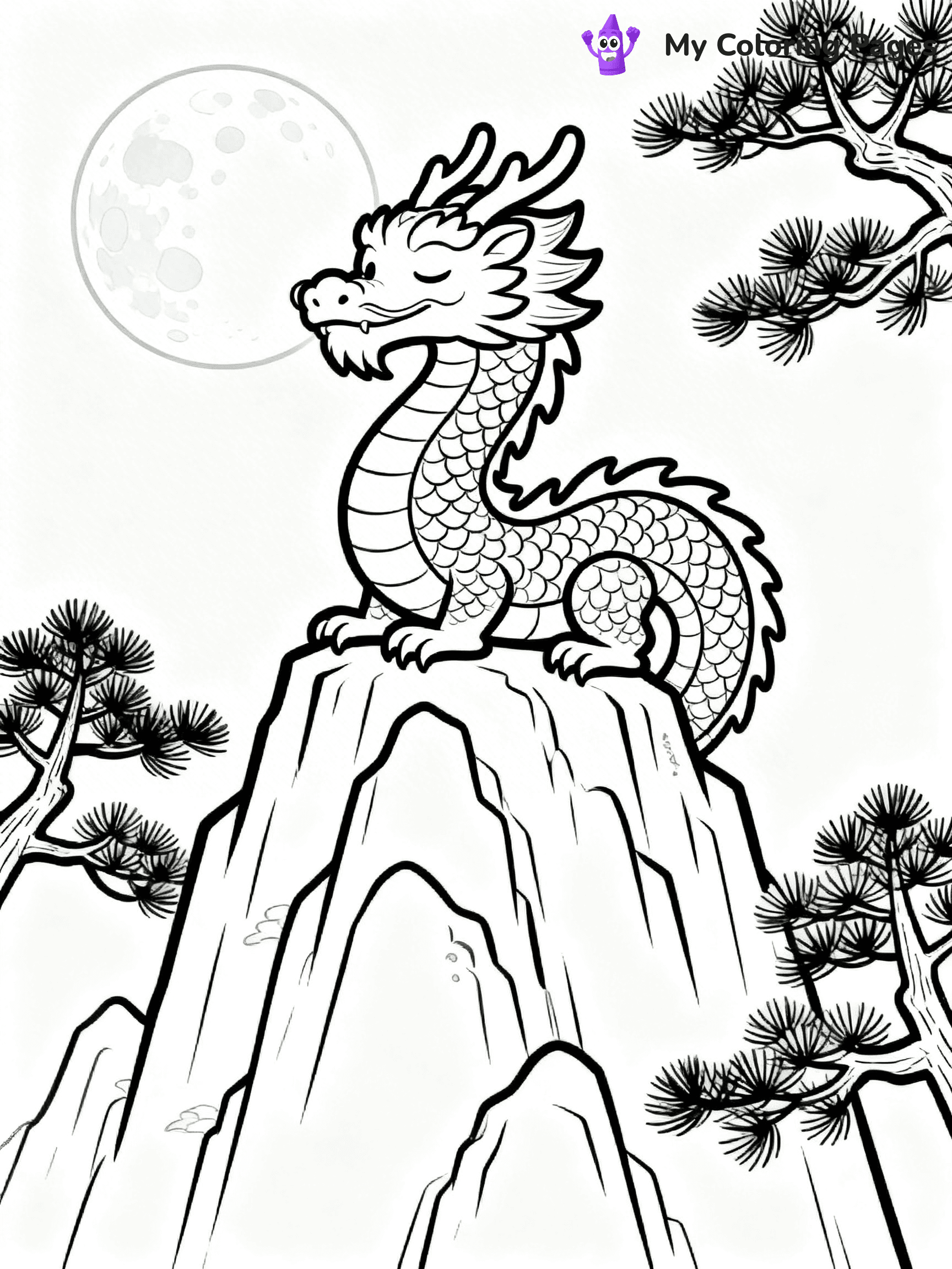 Chinese Dragon Coloring Pages - 9