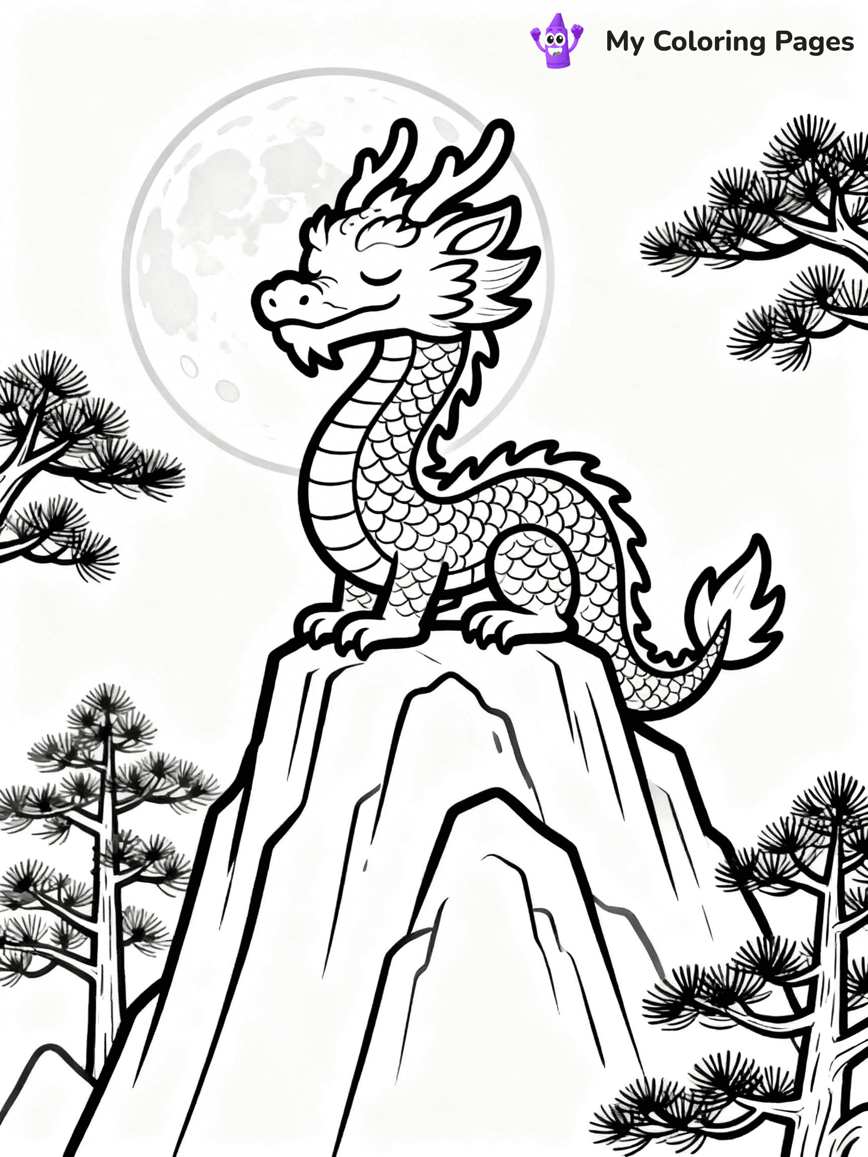 Chinese Dragon Coloring Pages - 8