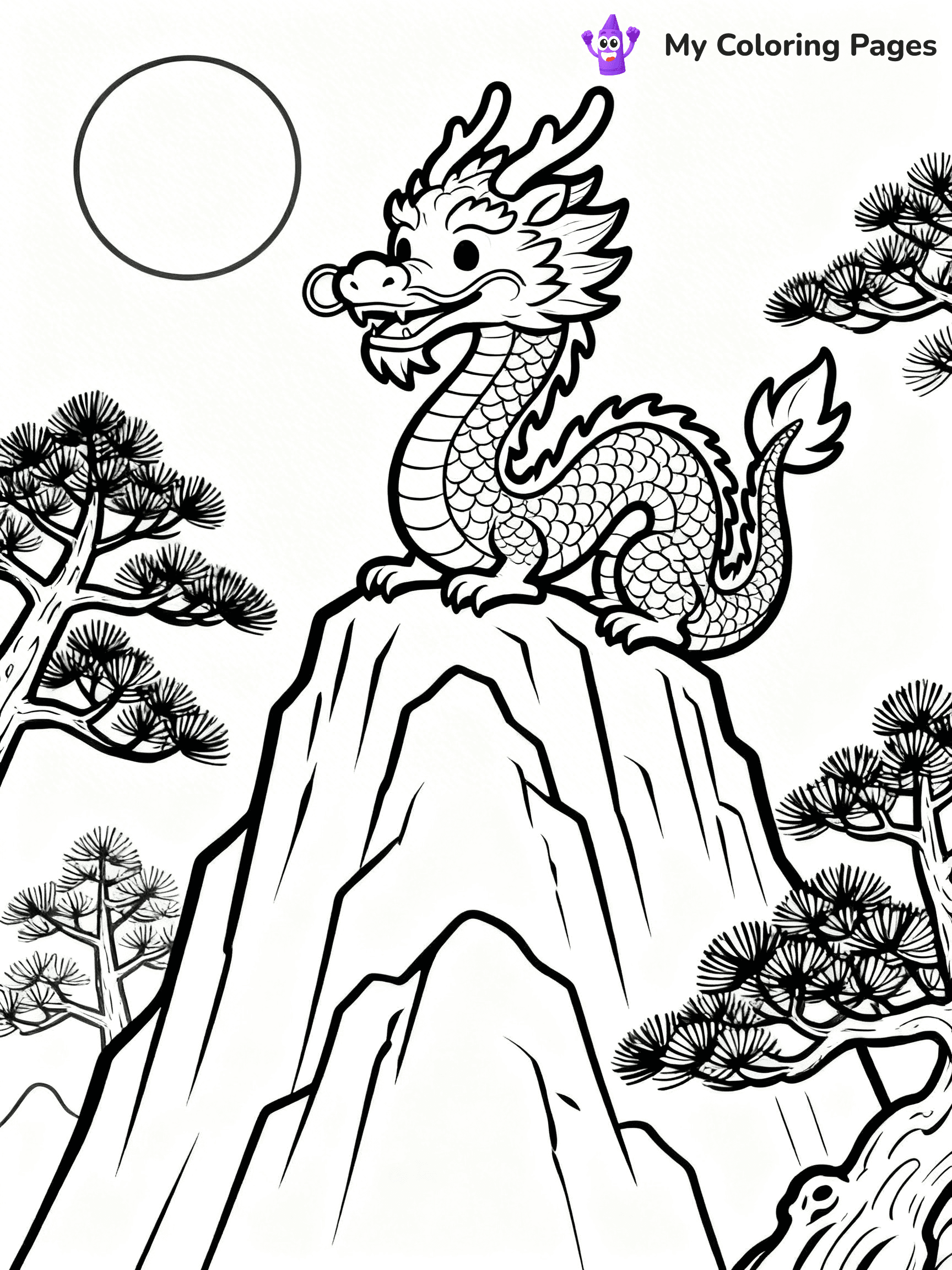 Chinese Dragon Coloring Pages - 7