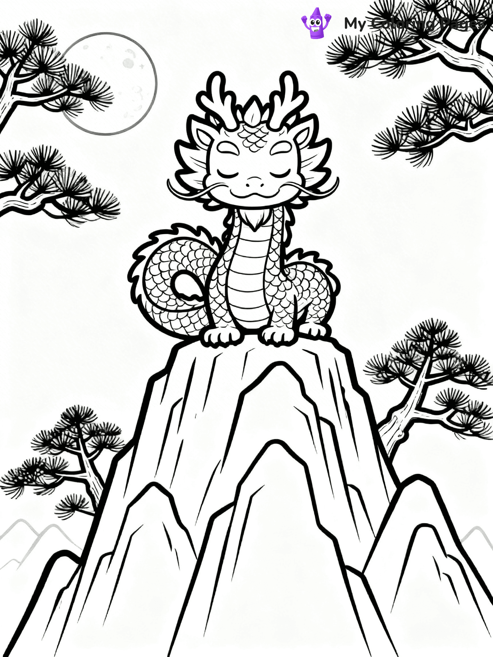 Chinese Dragon Coloring Pages - 6