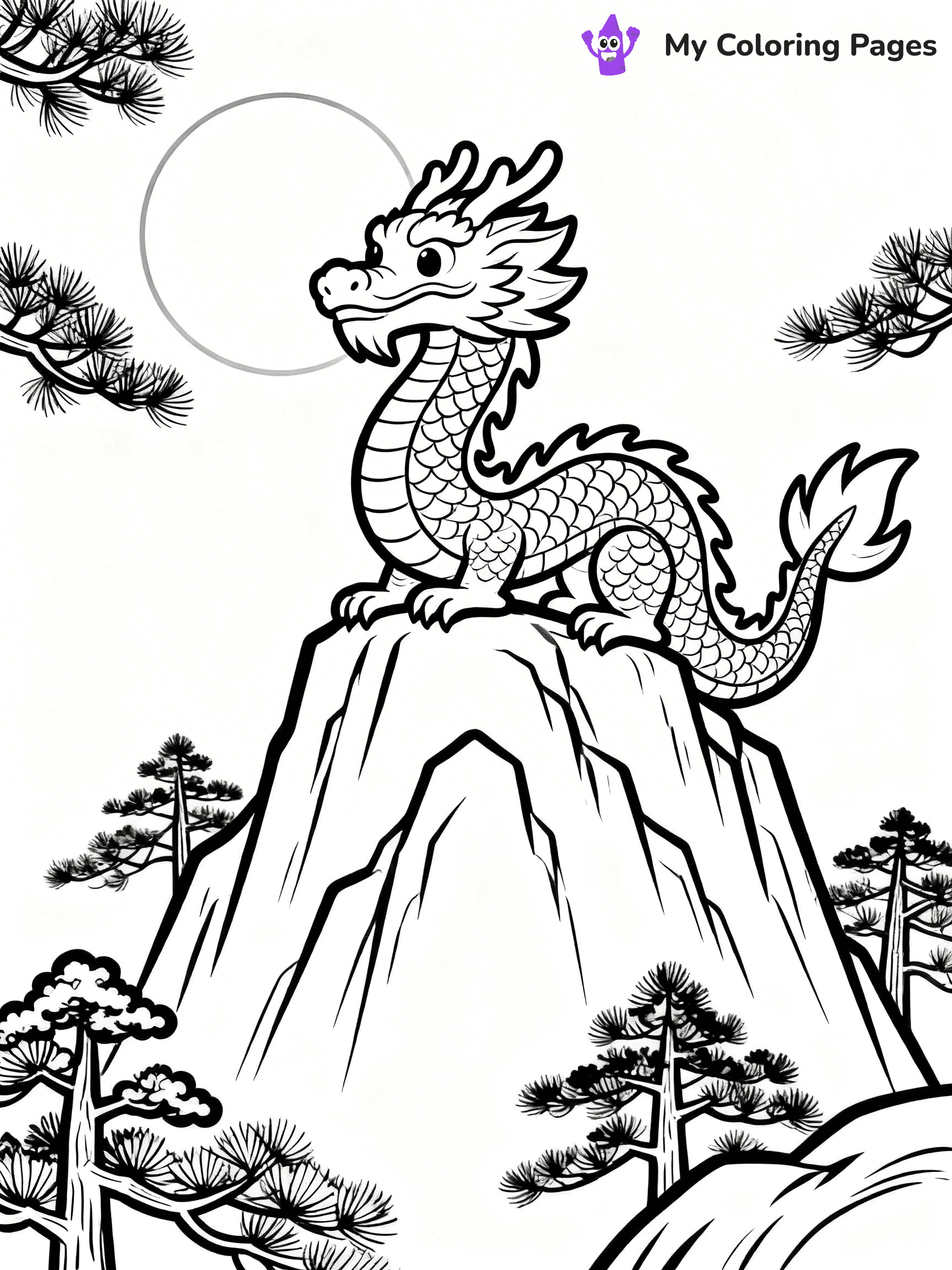 Chinese Dragon Coloring Pages - 5