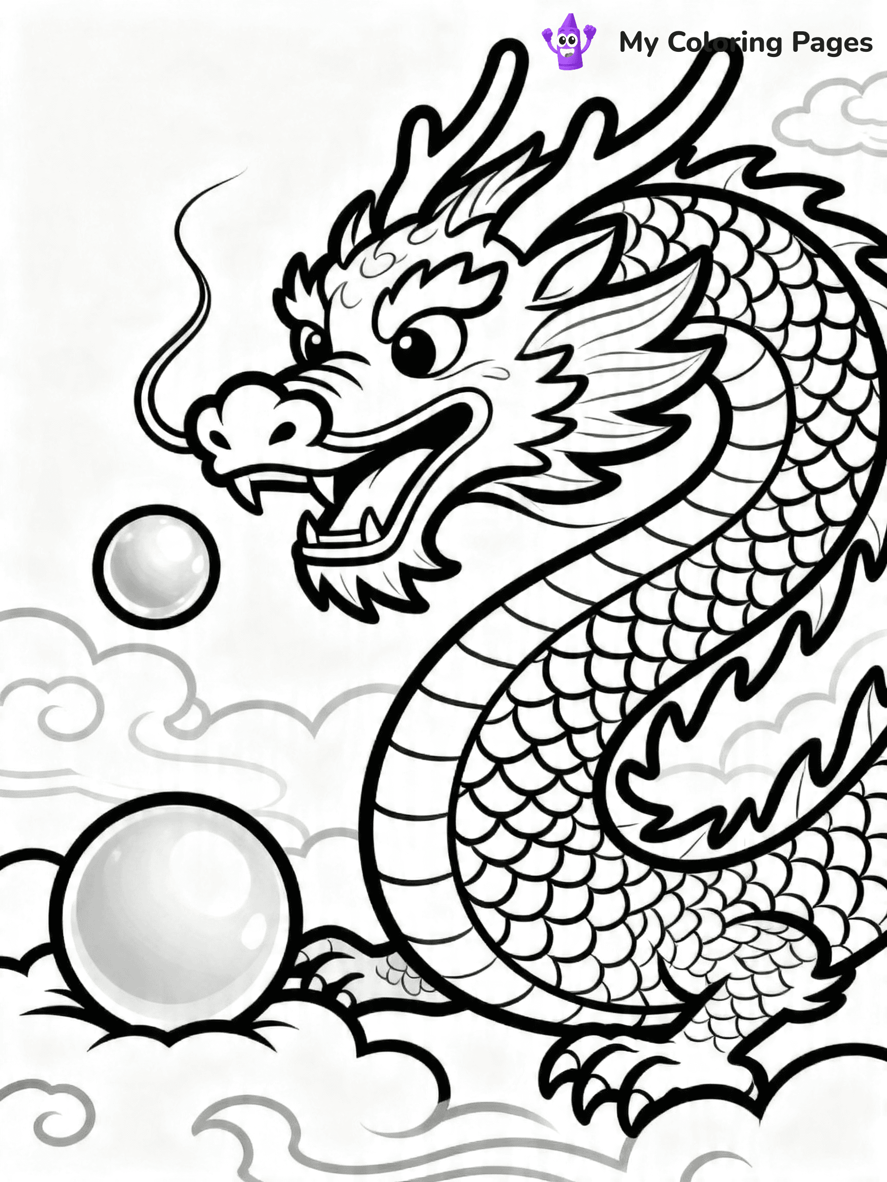 Chinese Dragon Coloring Pages - 3