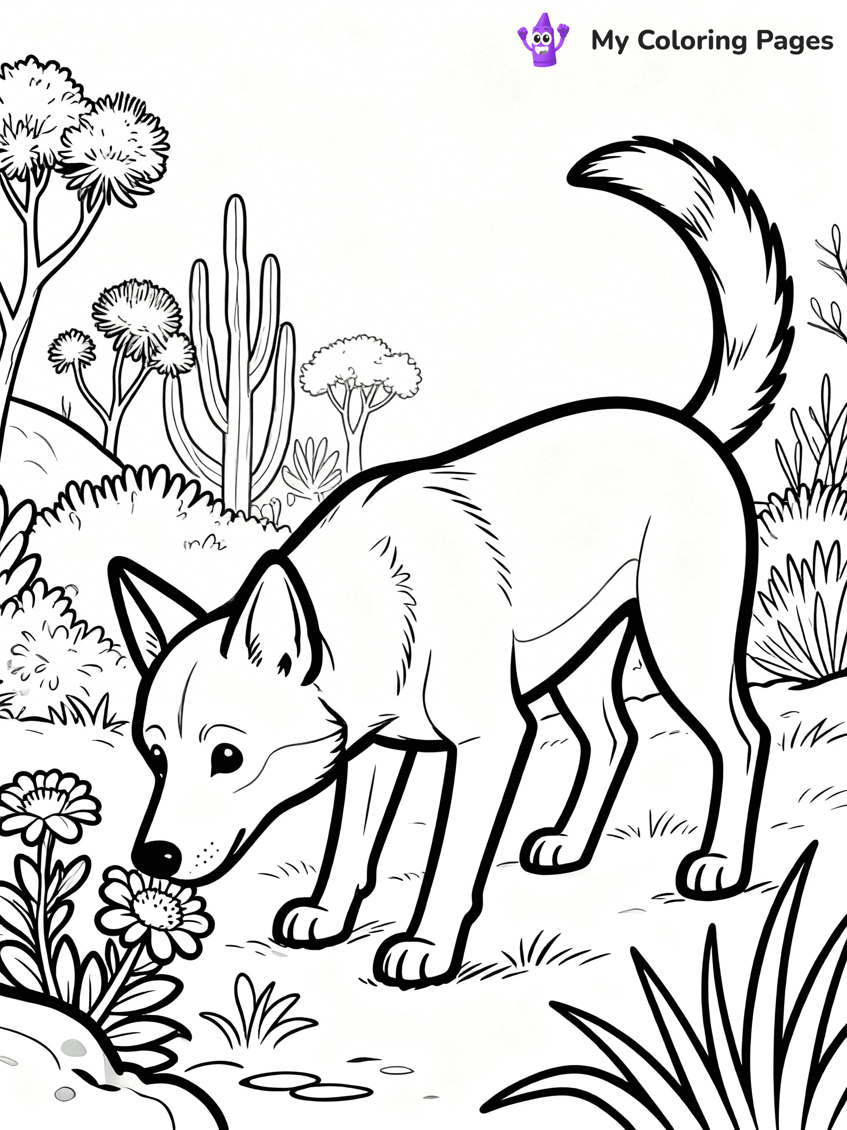 Dingo Coloring Pages - 1