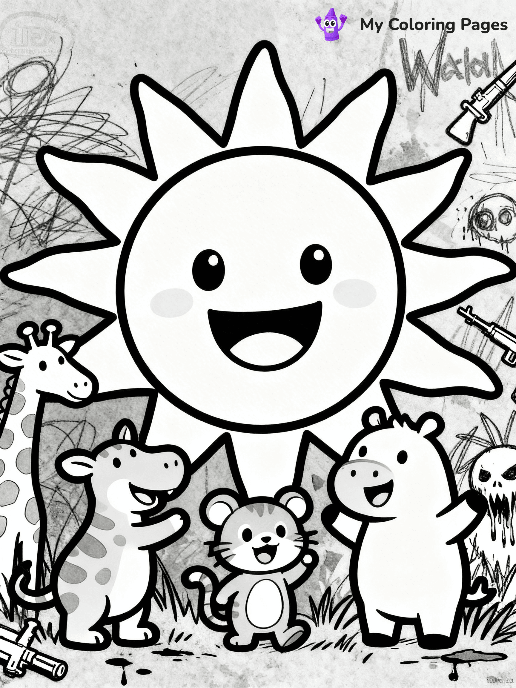 Sun And Moon Coloring Pages - 9