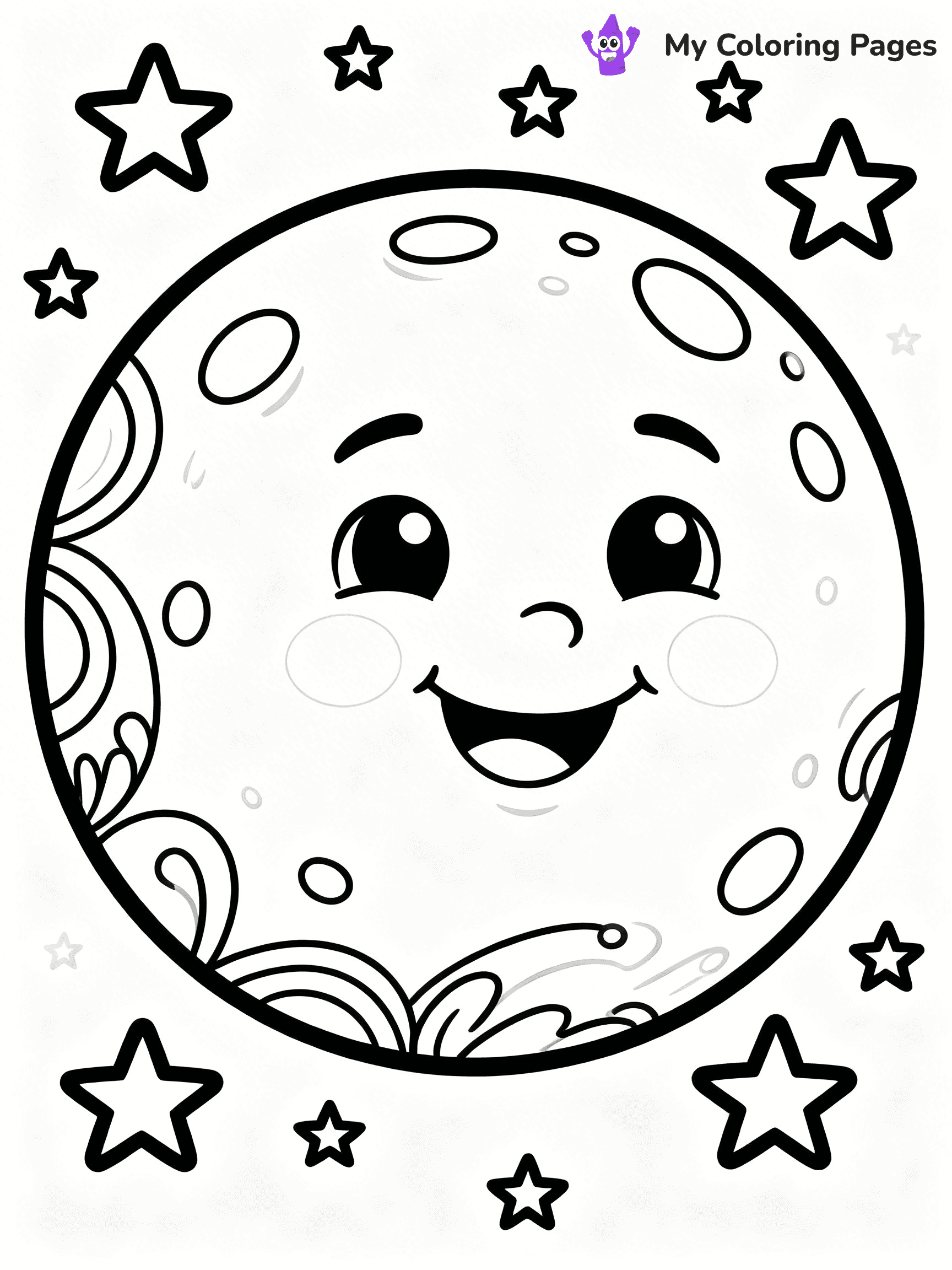 Sun And Moon Coloring Pages - 7