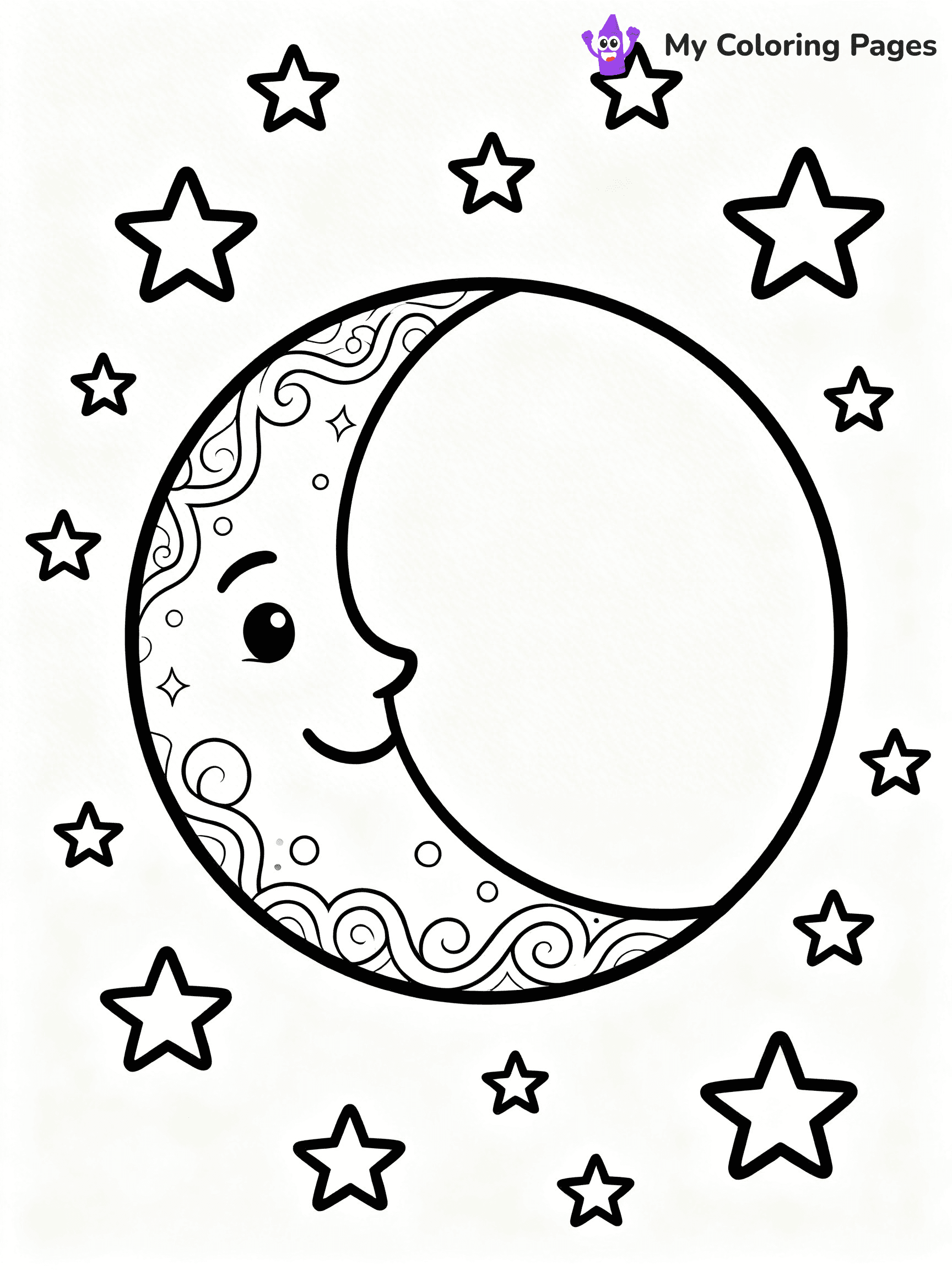 Sun And Moon Coloring Pages - 5