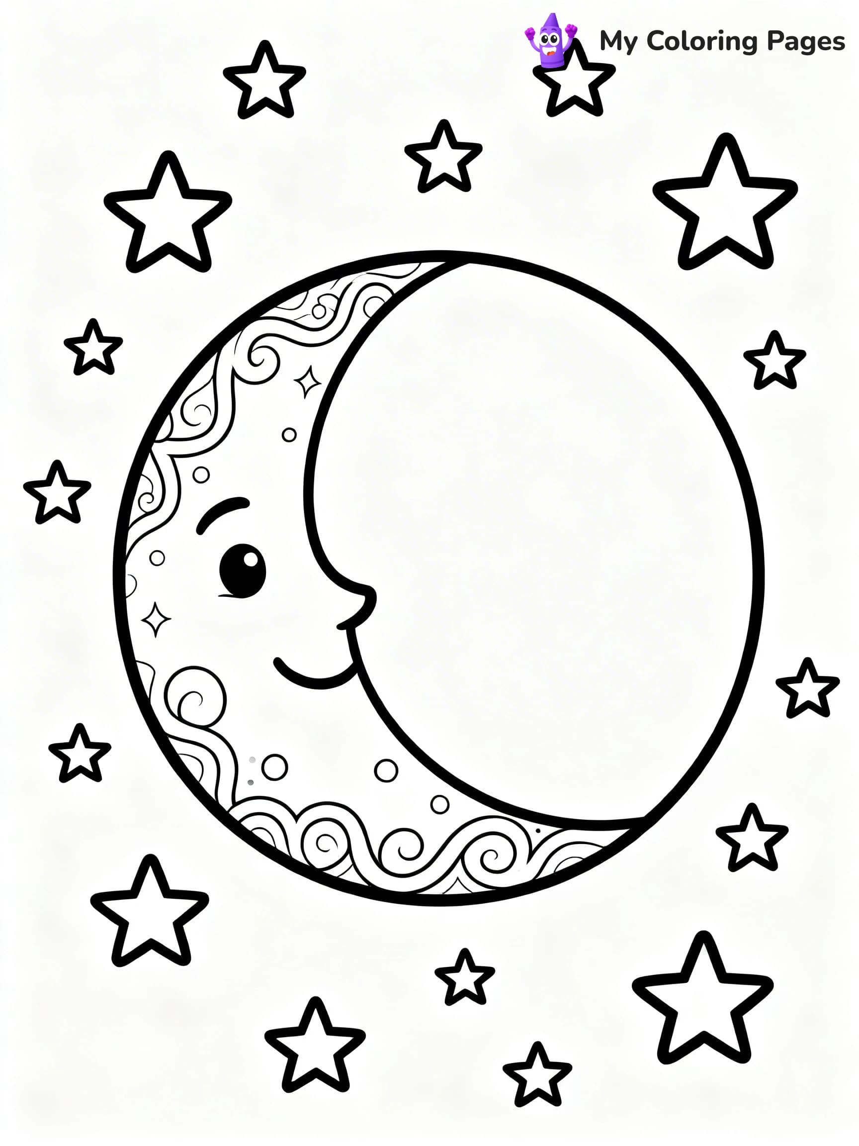 Sun And Moon Coloring Pages - 8