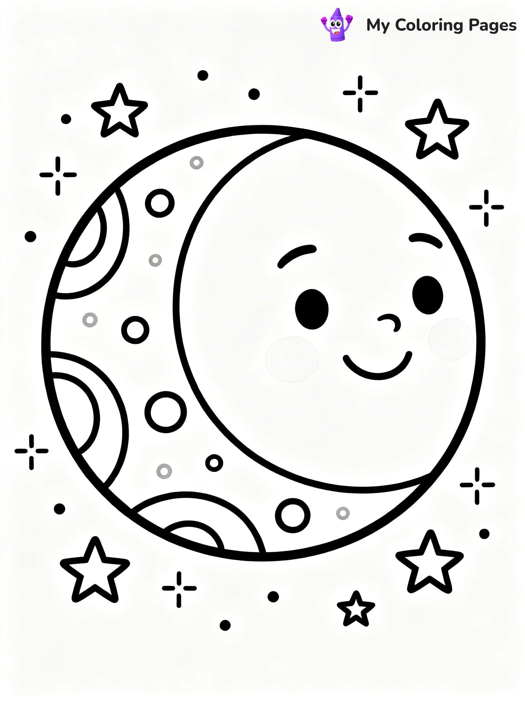 Sun And Moon Coloring Pages - 7