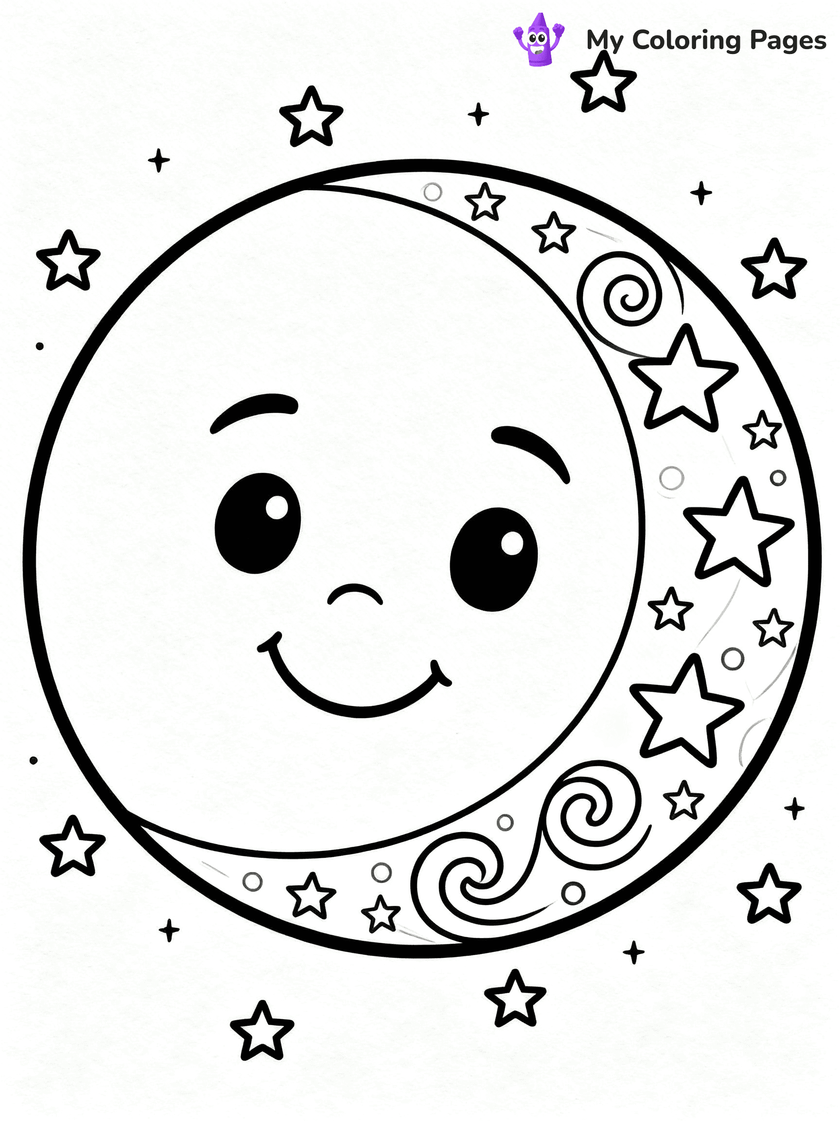Sun And Moon Coloring Pages - 3