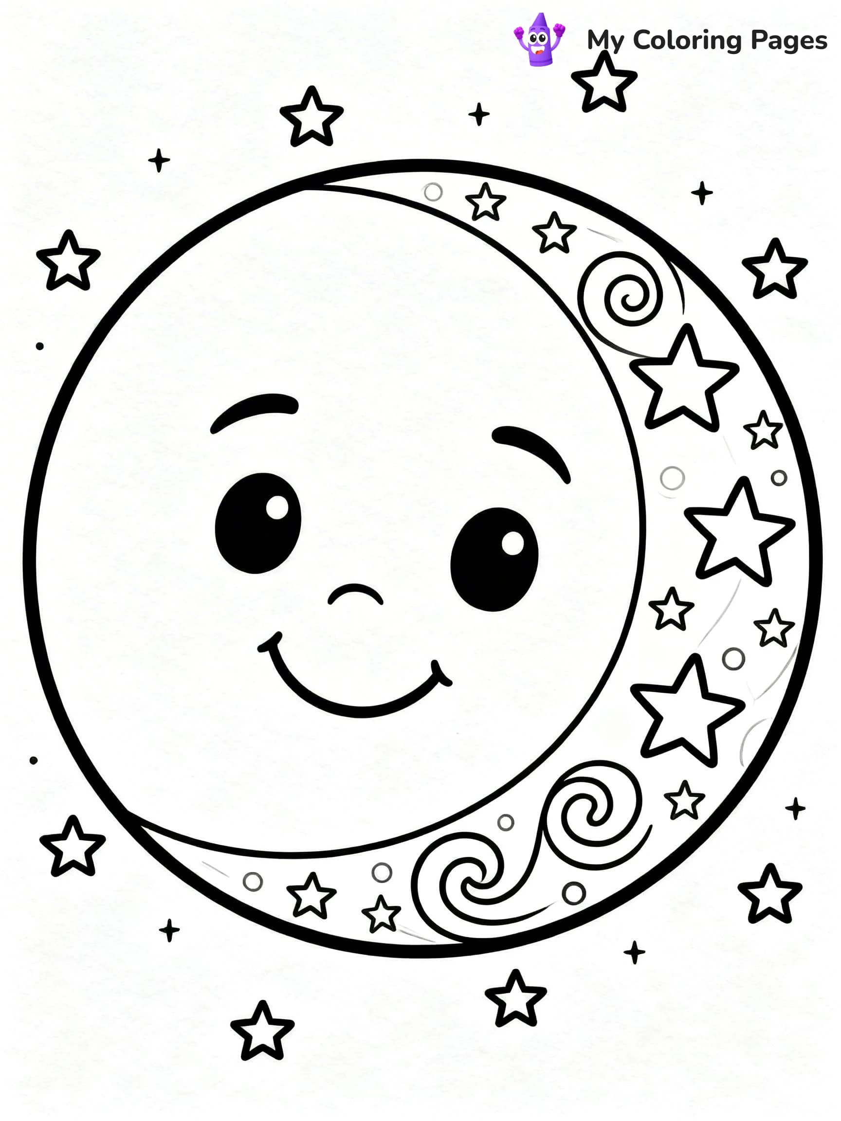 Sun And Moon Coloring Pages - 6