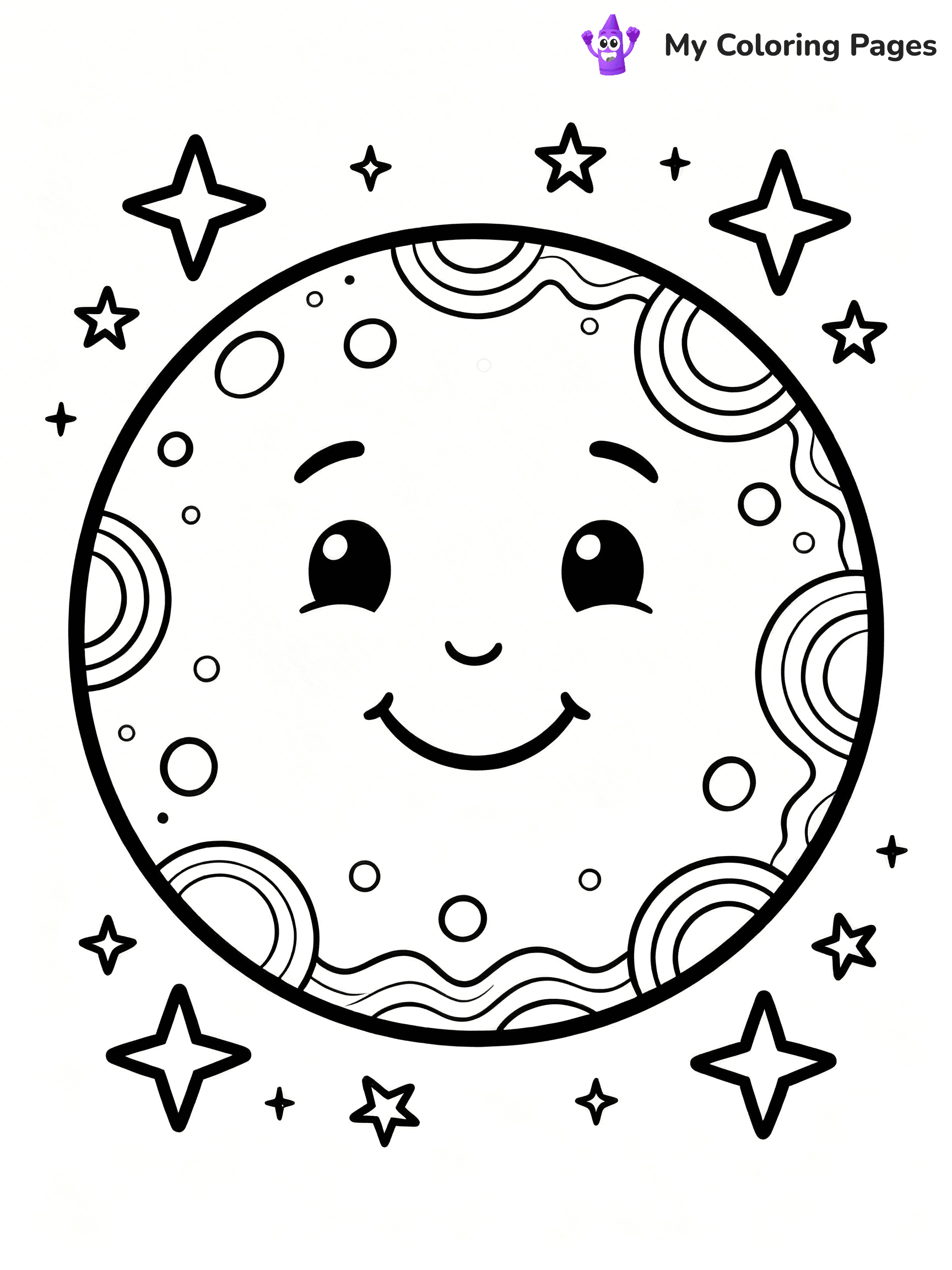 Sun And Moon Coloring Pages - 1