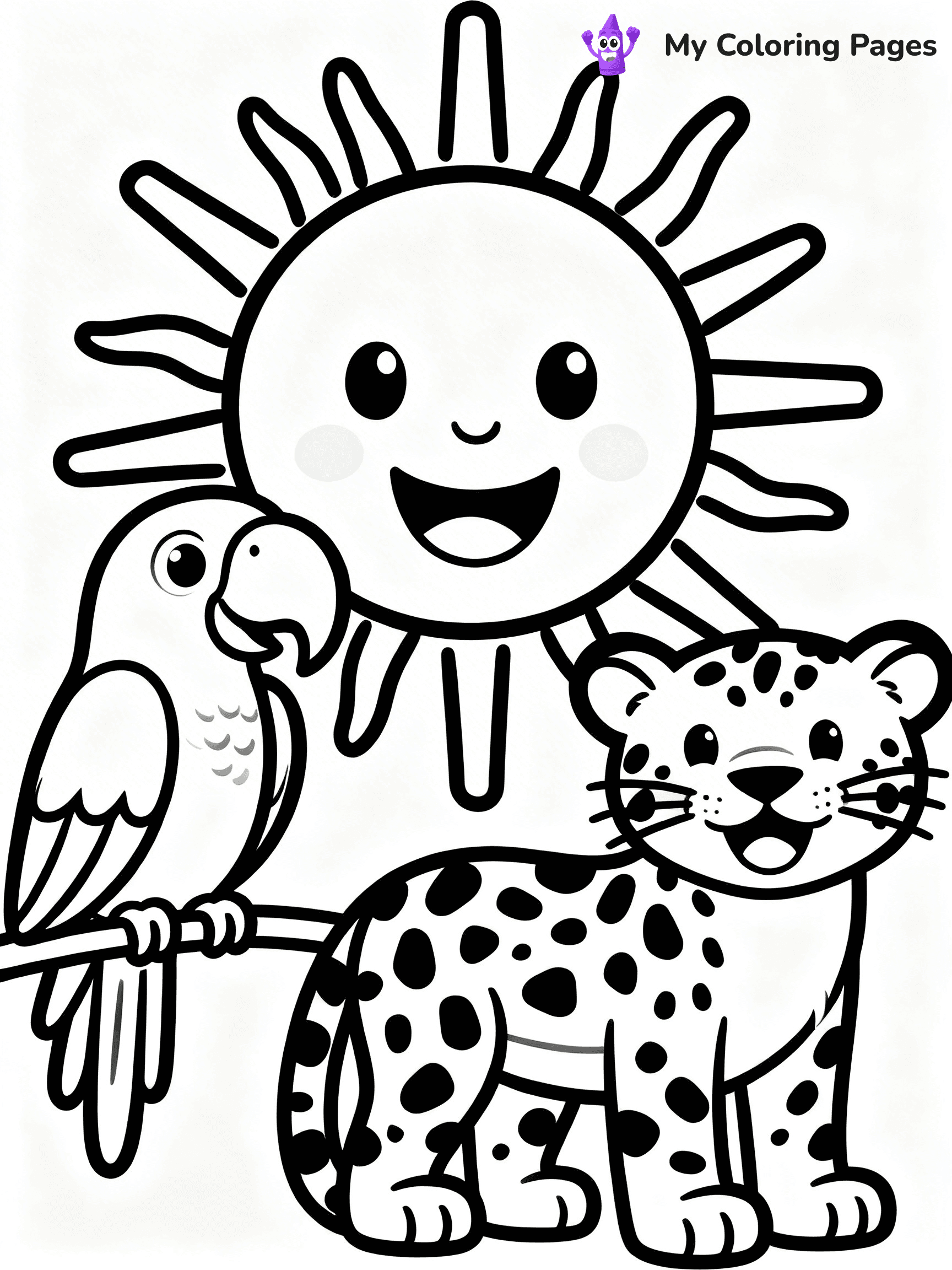 Sun And Moon Coloring Pages - 2
