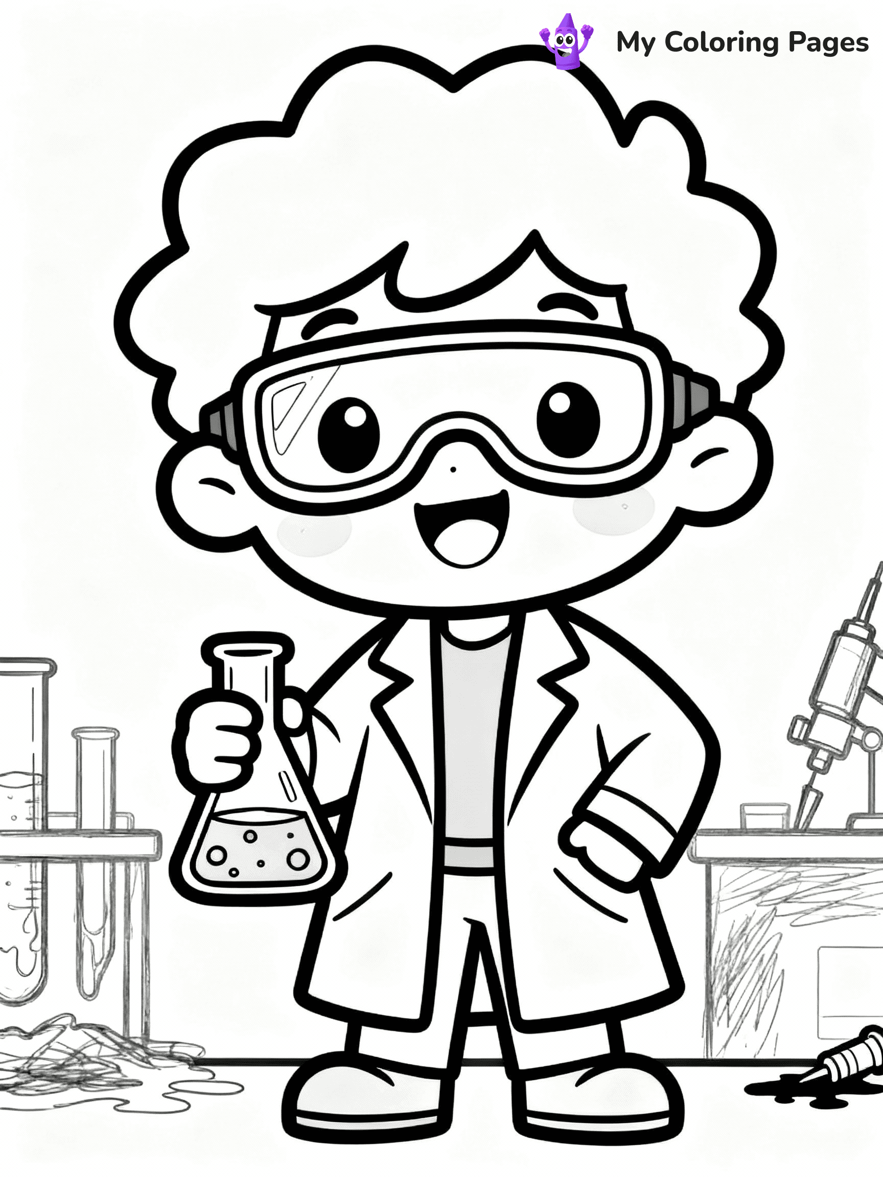 Science Coloring Pages - 1