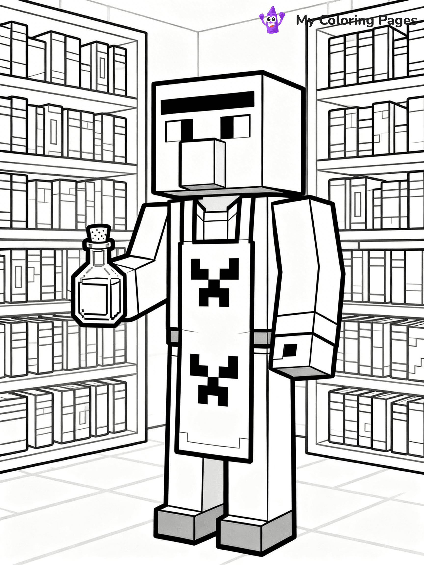 Minecraft Villager Coloring Pages - 20