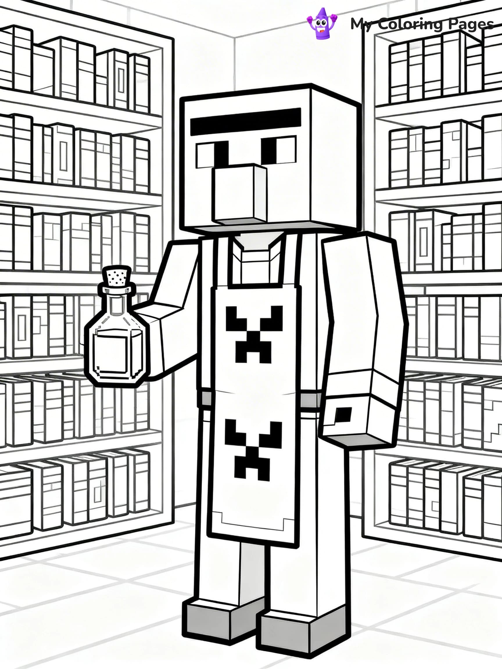 Minecraft Villager Coloring Pages - 20