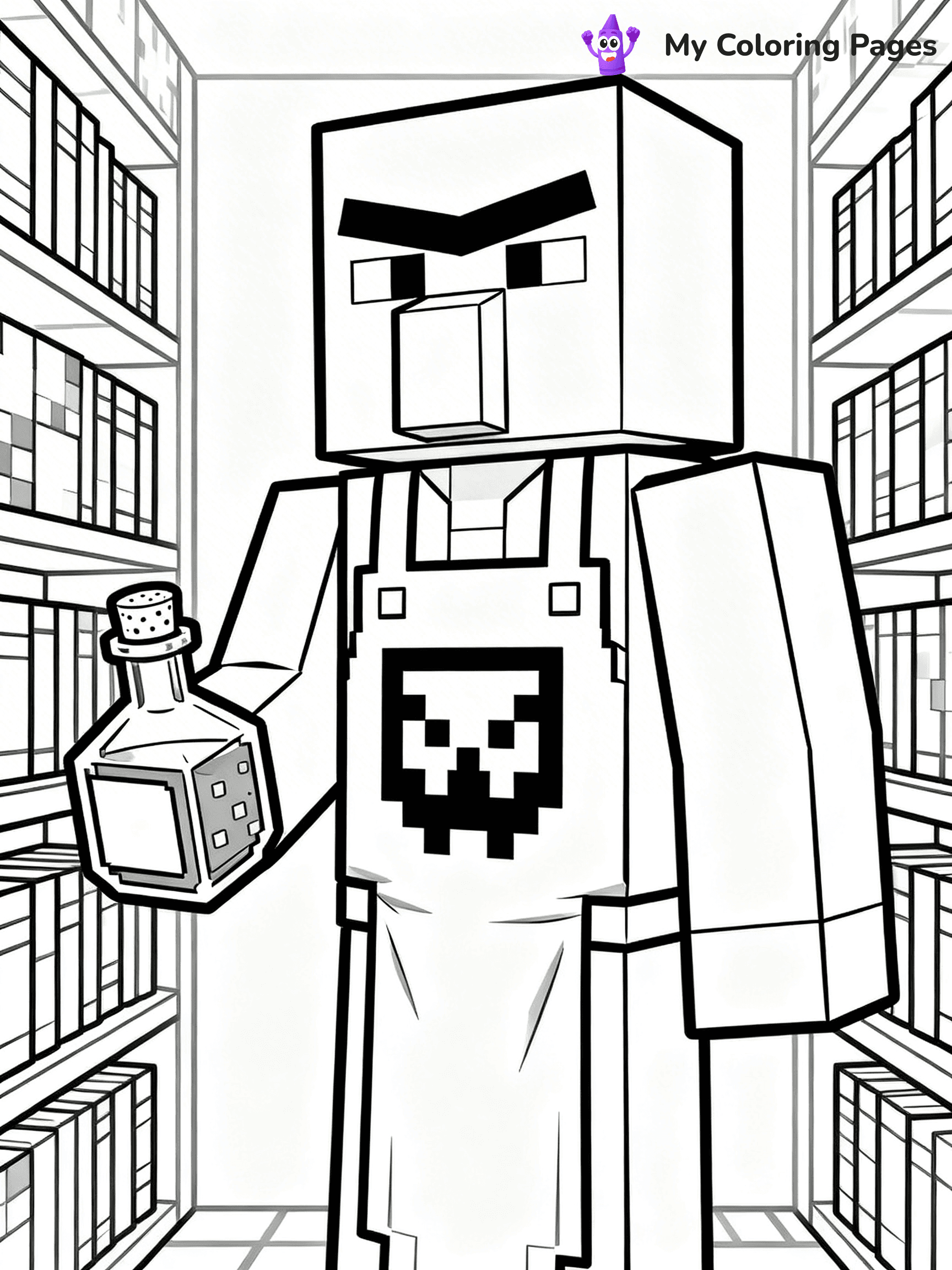 Minecraft Villager Coloring Pages - 19