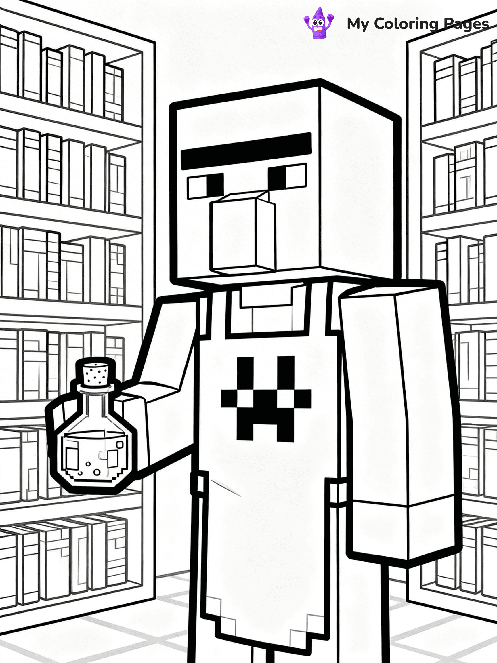 Minecraft Villager Coloring Pages - 18