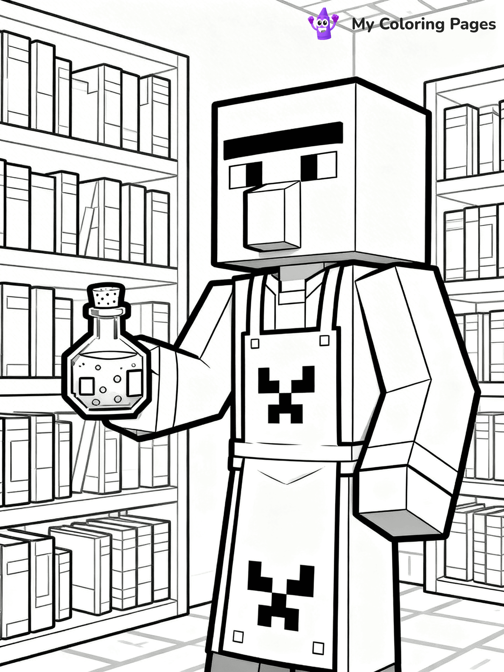 Minecraft Villager Coloring Pages - 17