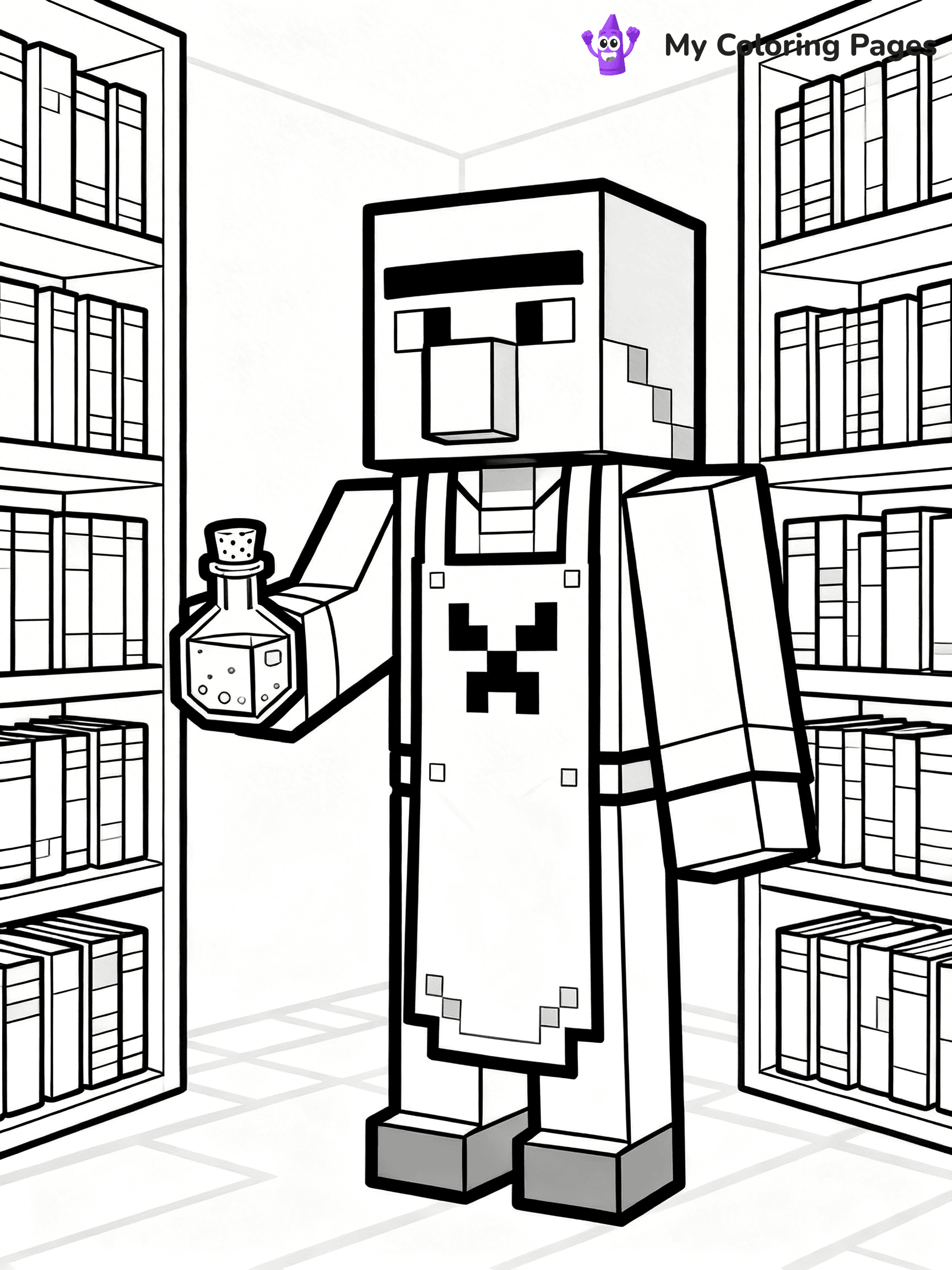 Minecraft Villager Coloring Pages - 16