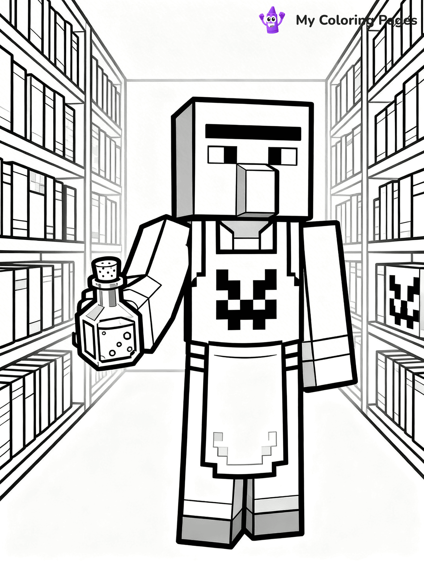 Minecraft Villager Coloring Pages - 15