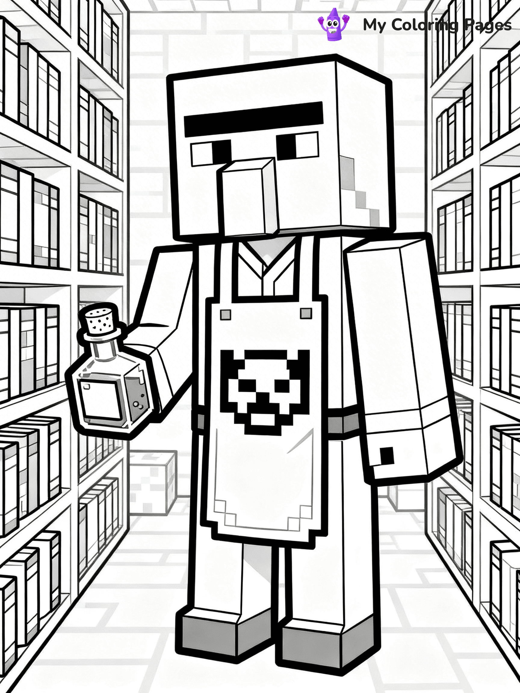 Minecraft Villager Coloring Pages - 14