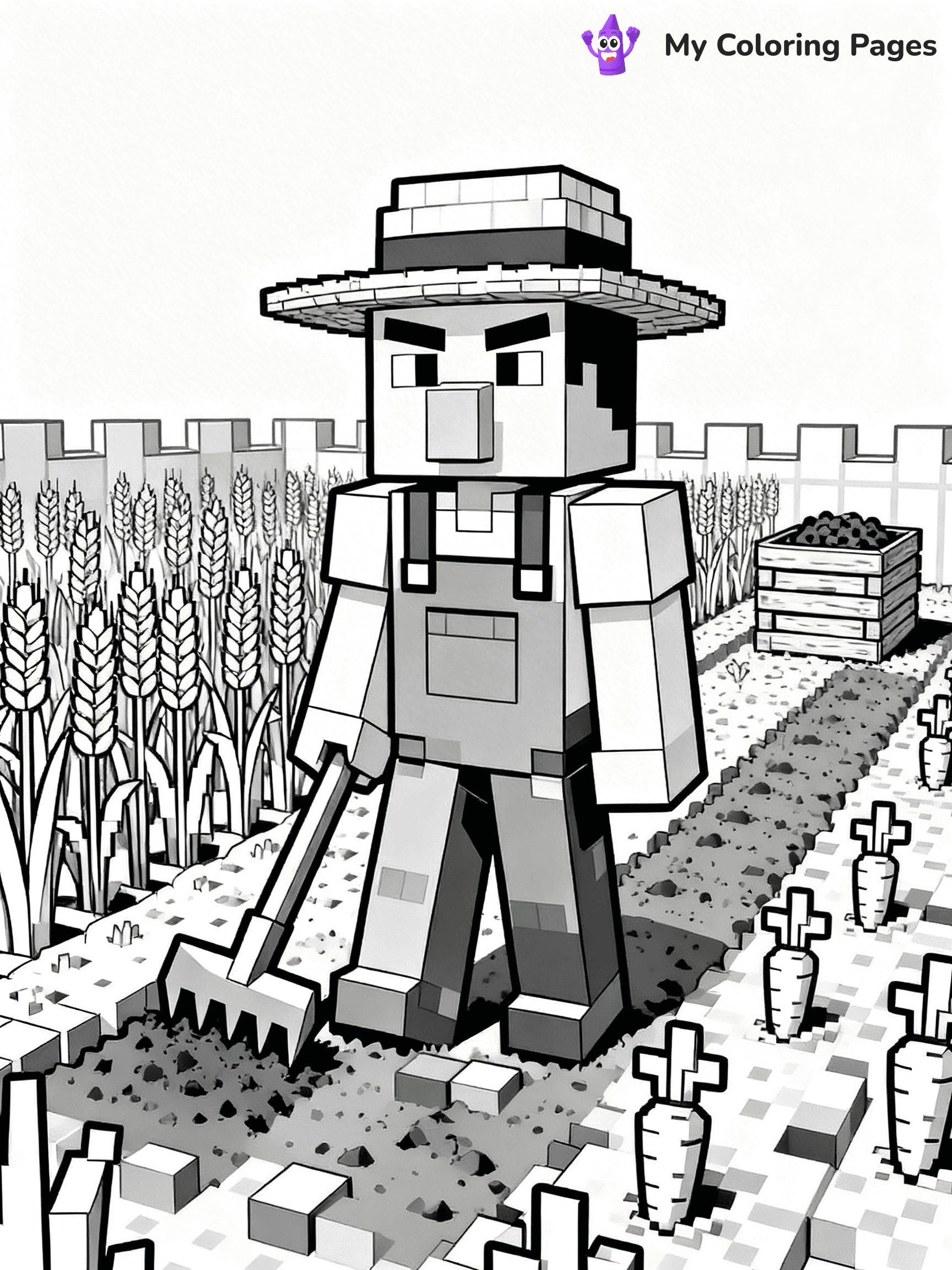 Minecraft Villager Coloring Pages - 12