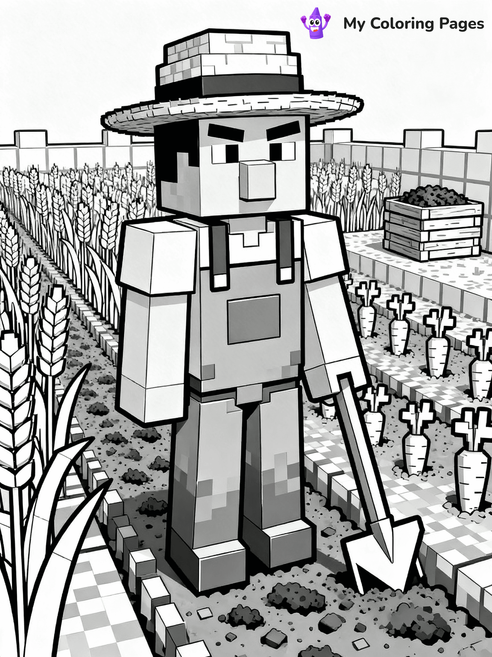 Minecraft Villager Coloring Pages - 10