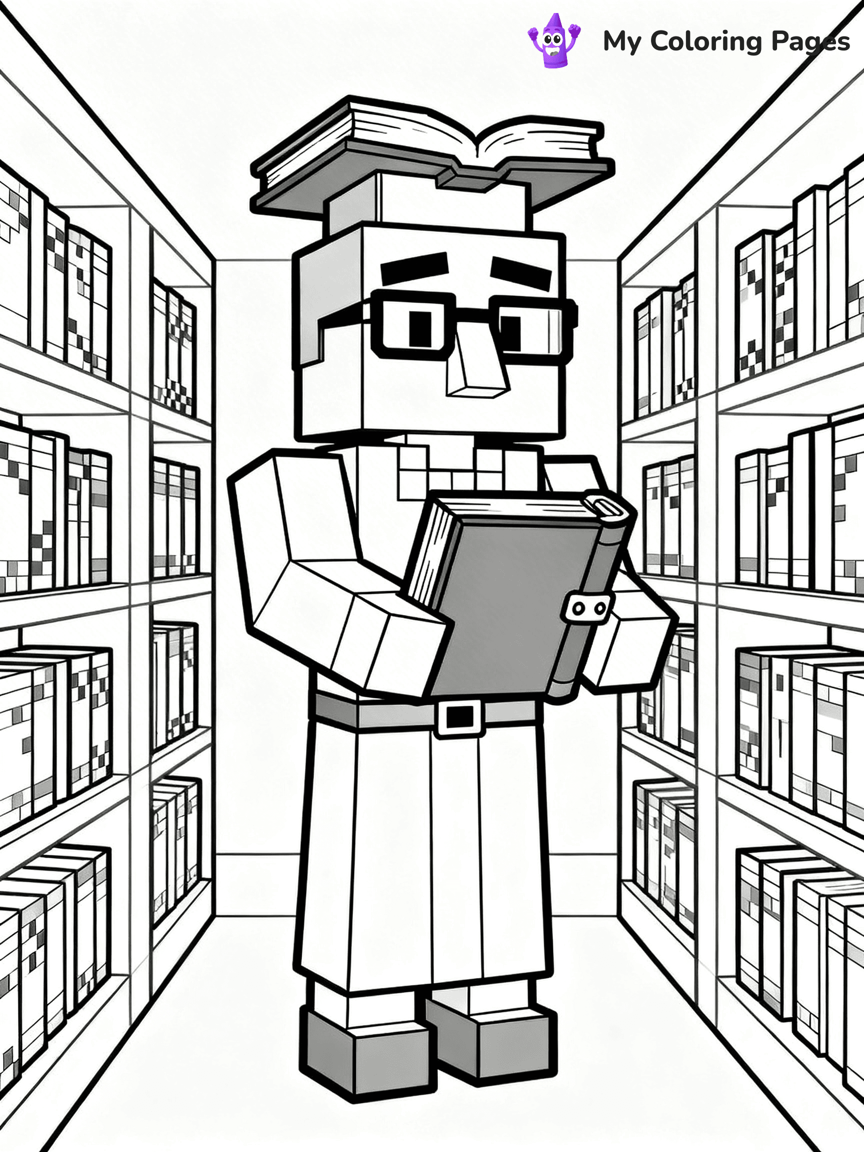 Minecraft Villager Coloring Pages - 3