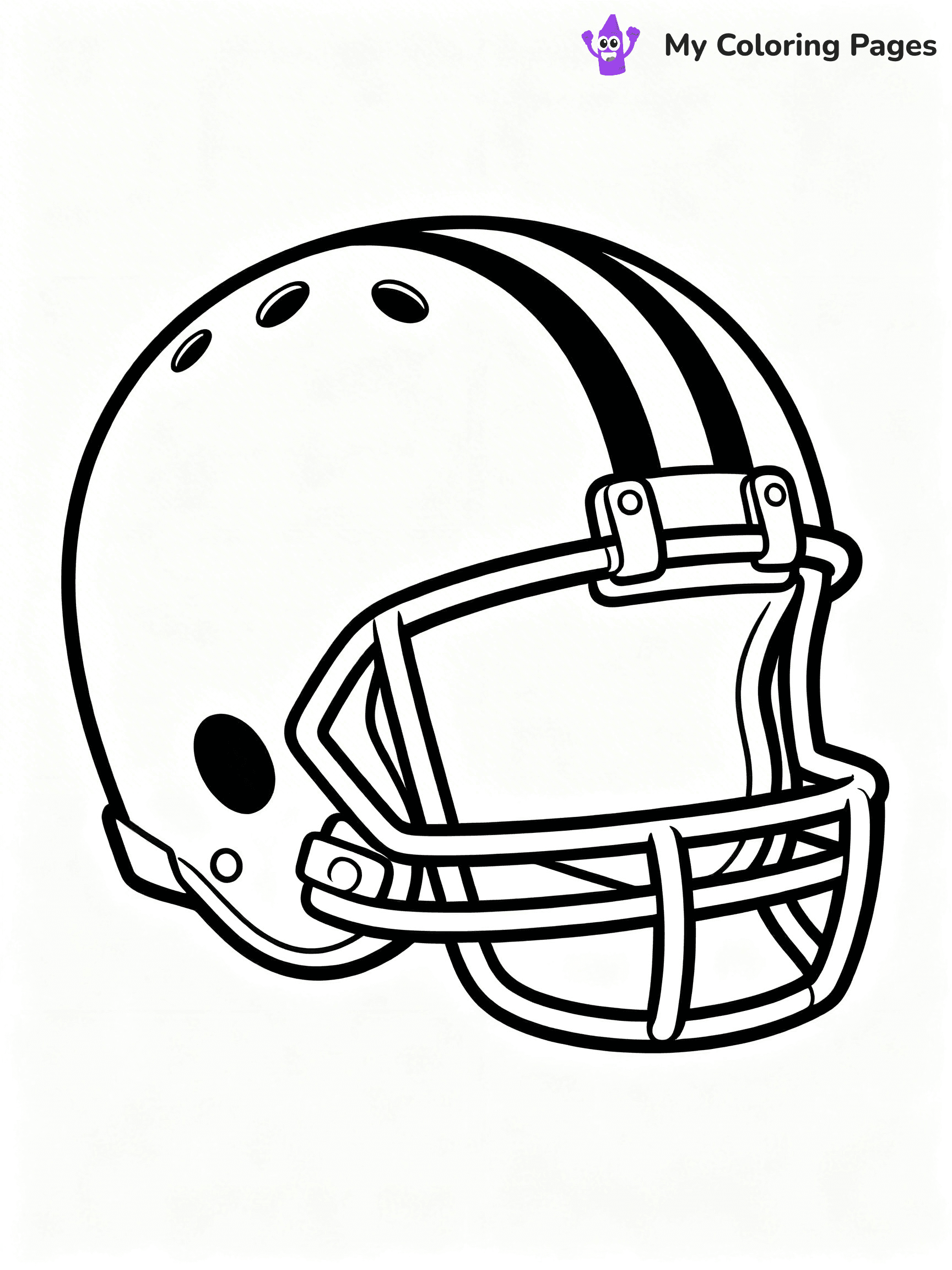 Football Helmet Coloring Pages - 49