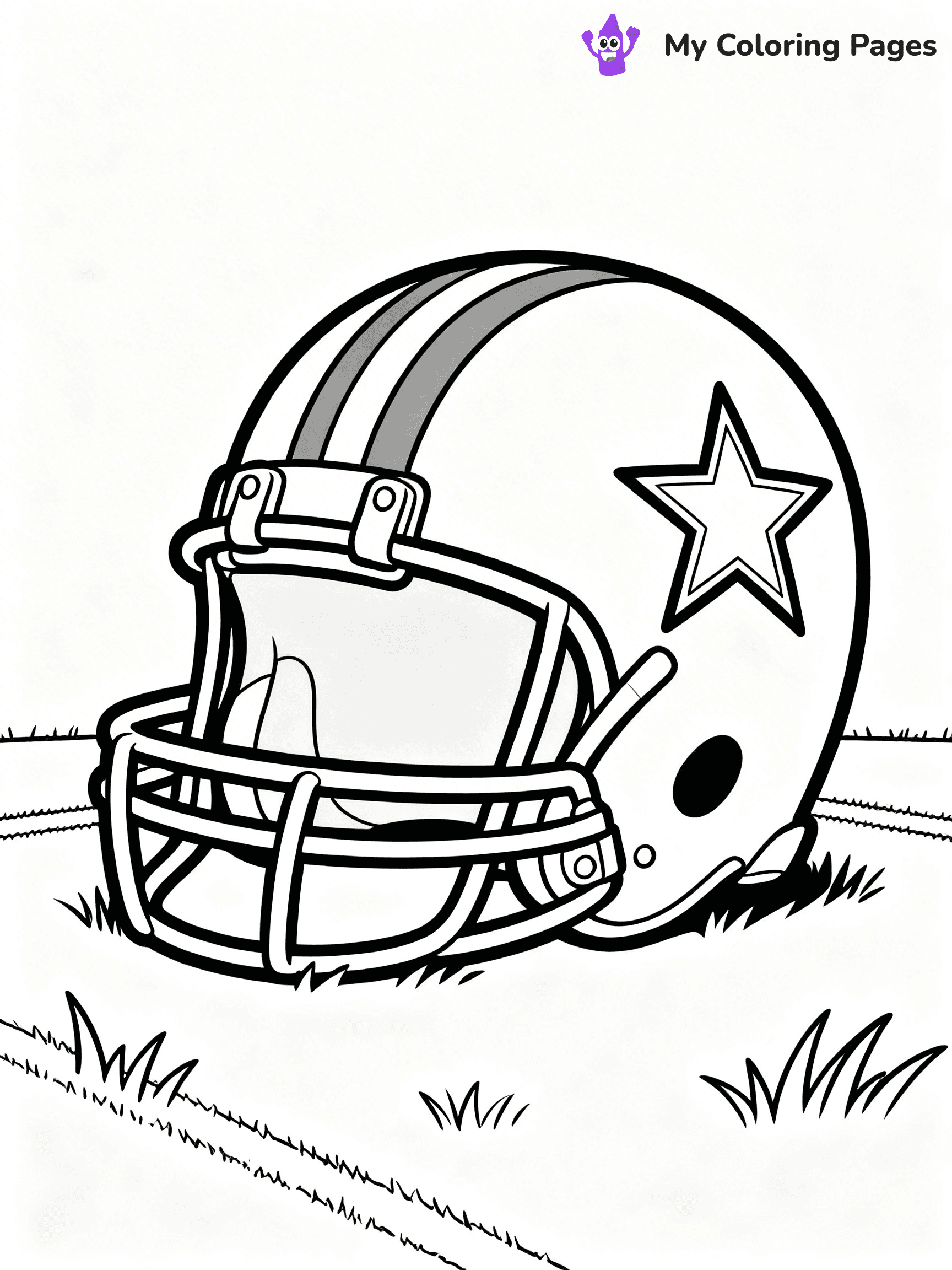 Football Helmet Coloring Pages - 39