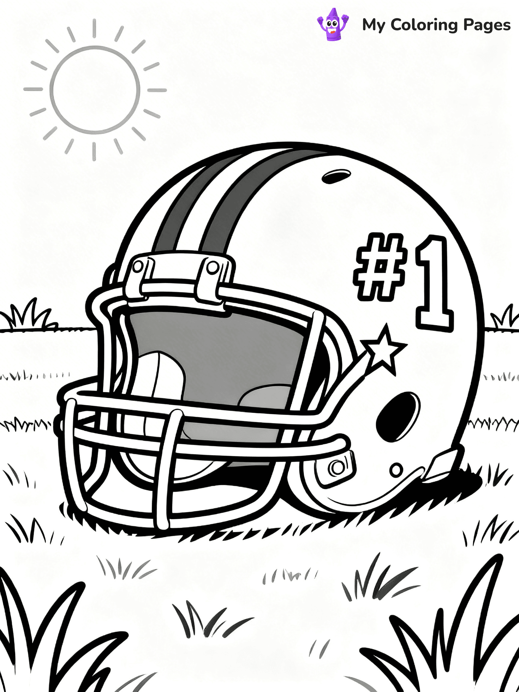 Football Helmet Coloring Pages - 38