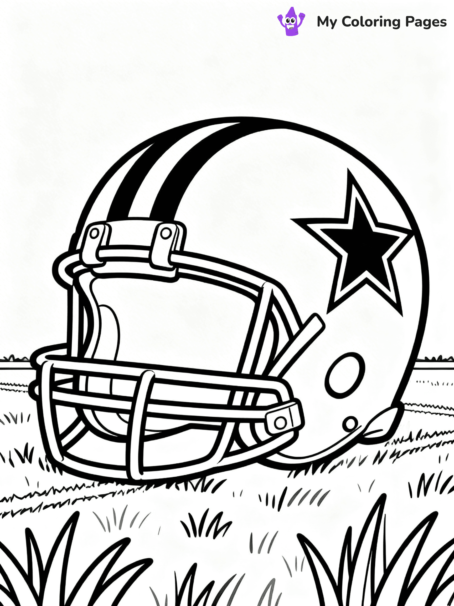 Football Helmet Coloring Pages - 37