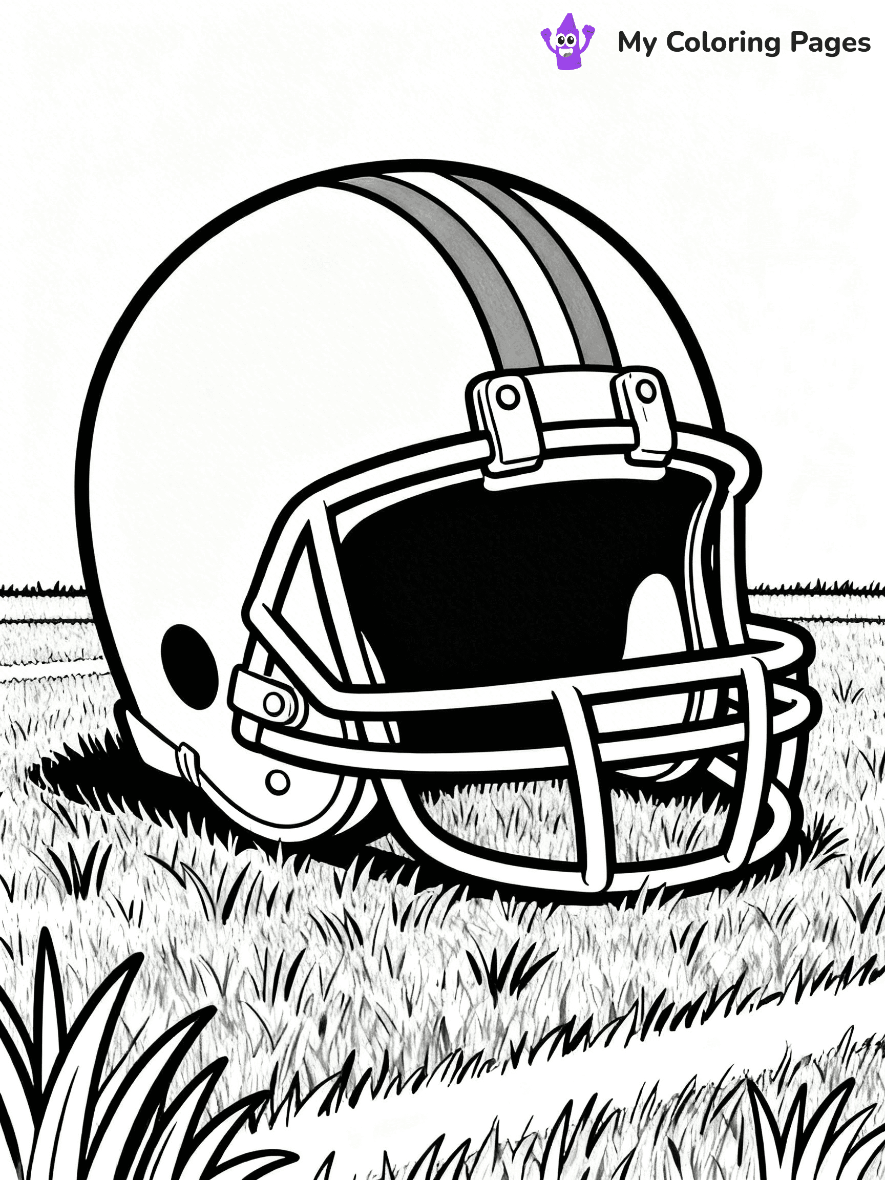 Football Helmet Coloring Pages - 36