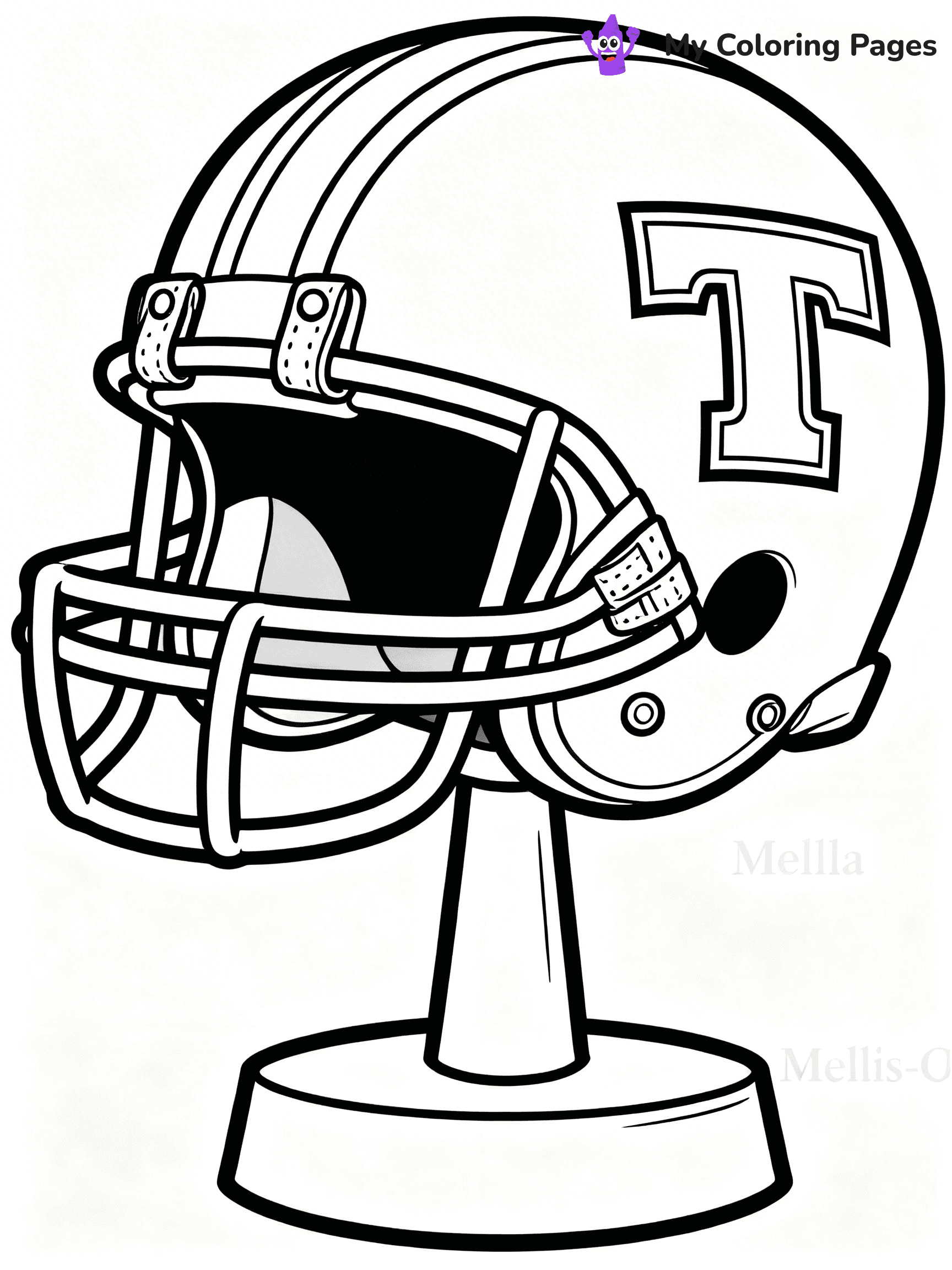 Football Helmet Coloring Pages - 30
