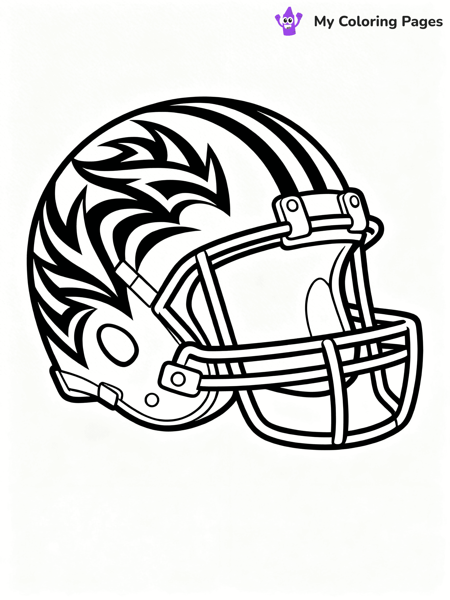 Football Helmet Coloring Pages - 29
