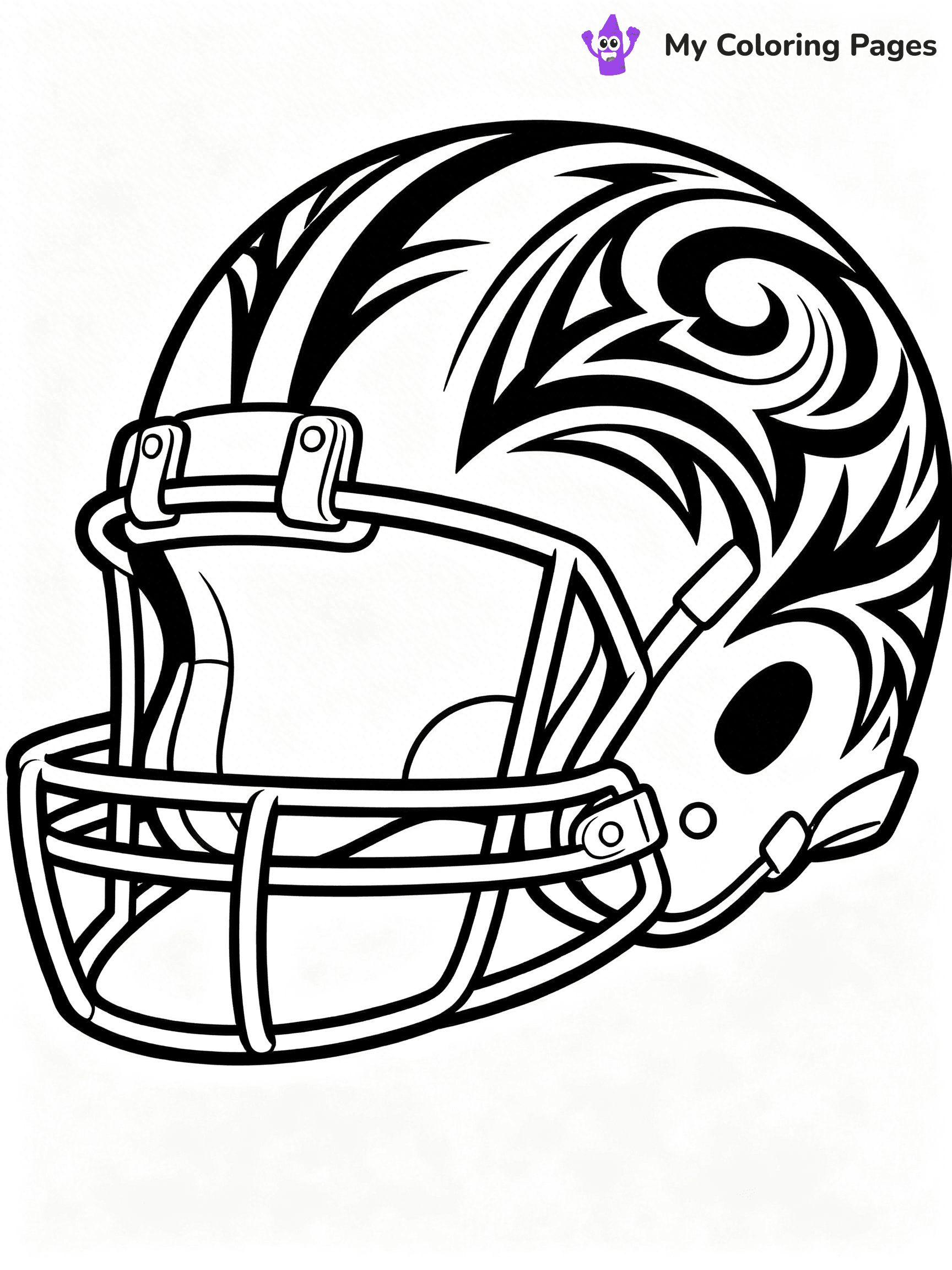 Football Helmet Coloring Pages - 28
