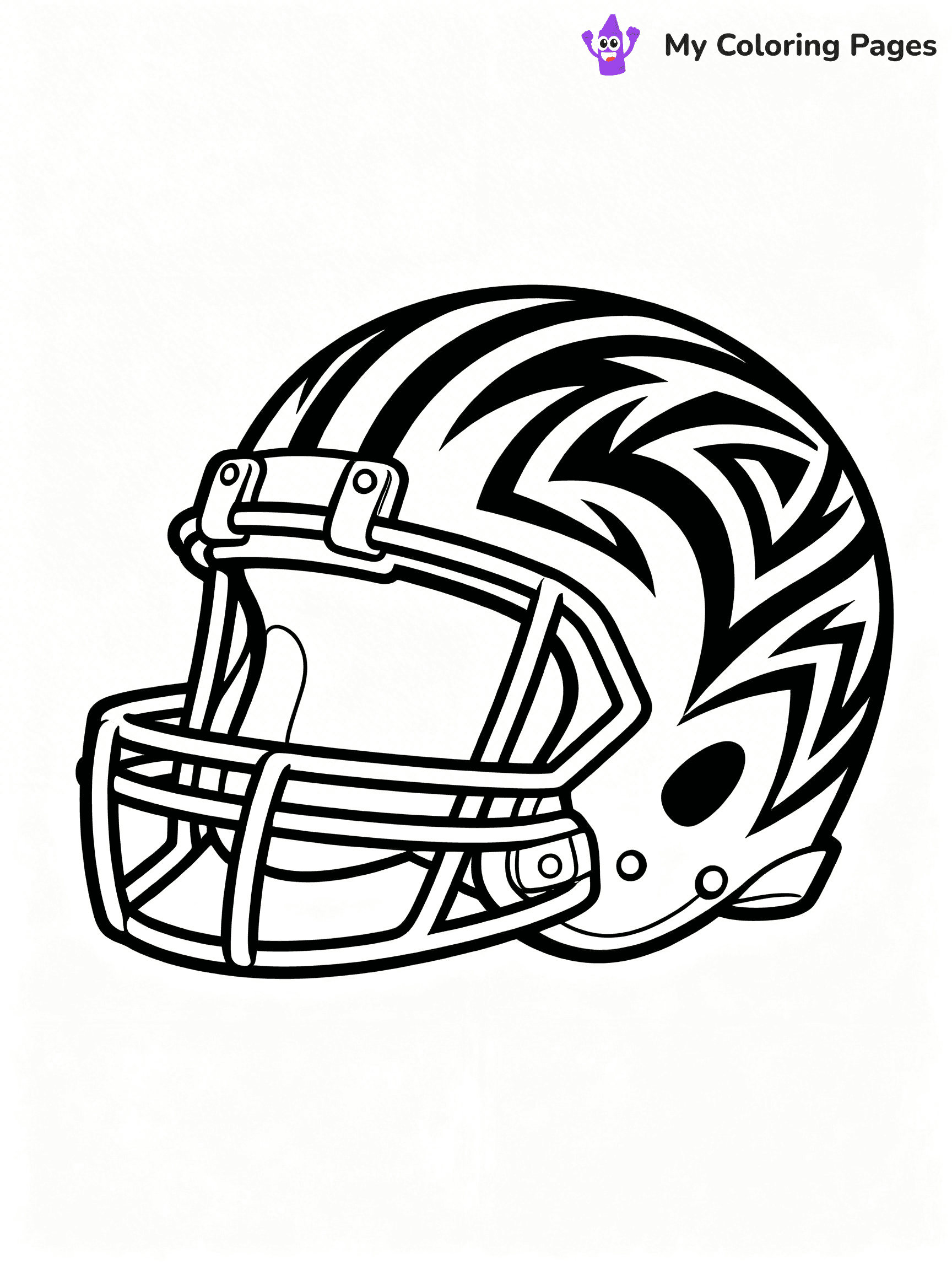 Football Helmet Coloring Pages - 26