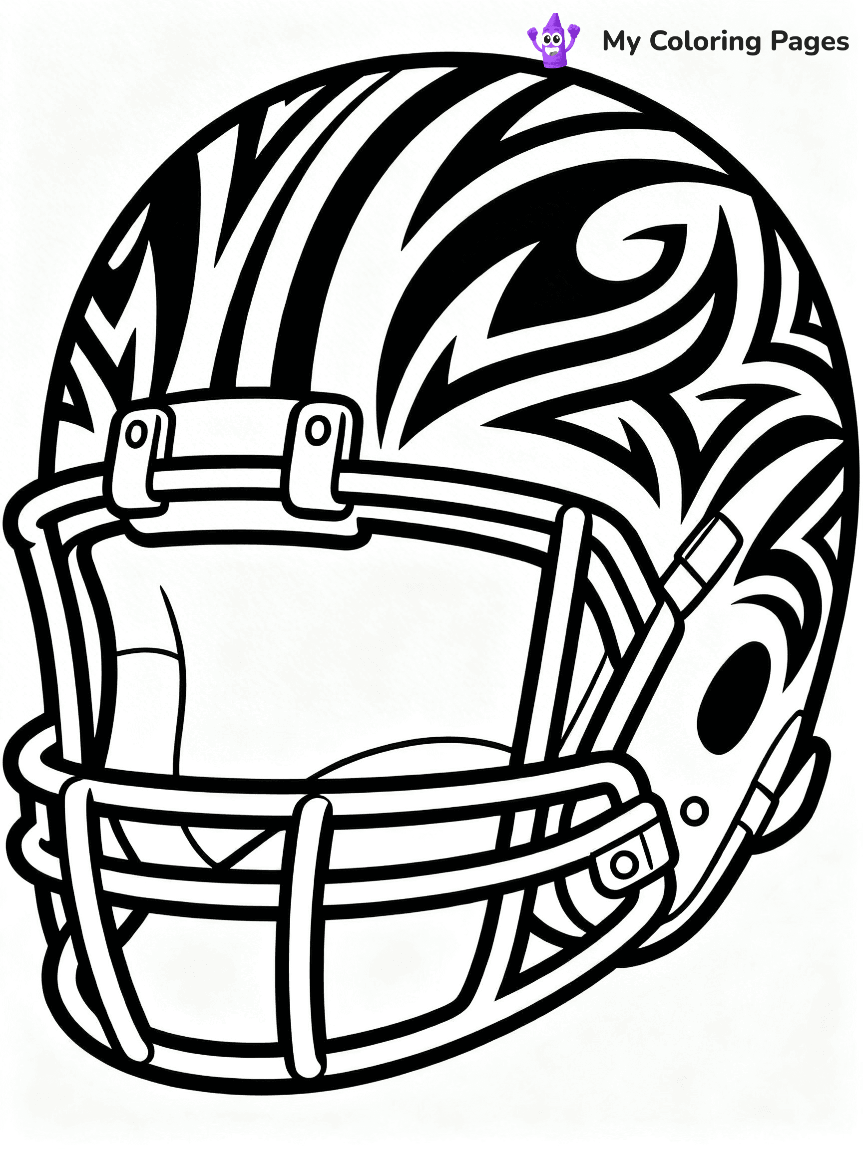 Football Helmet Coloring Pages - 24