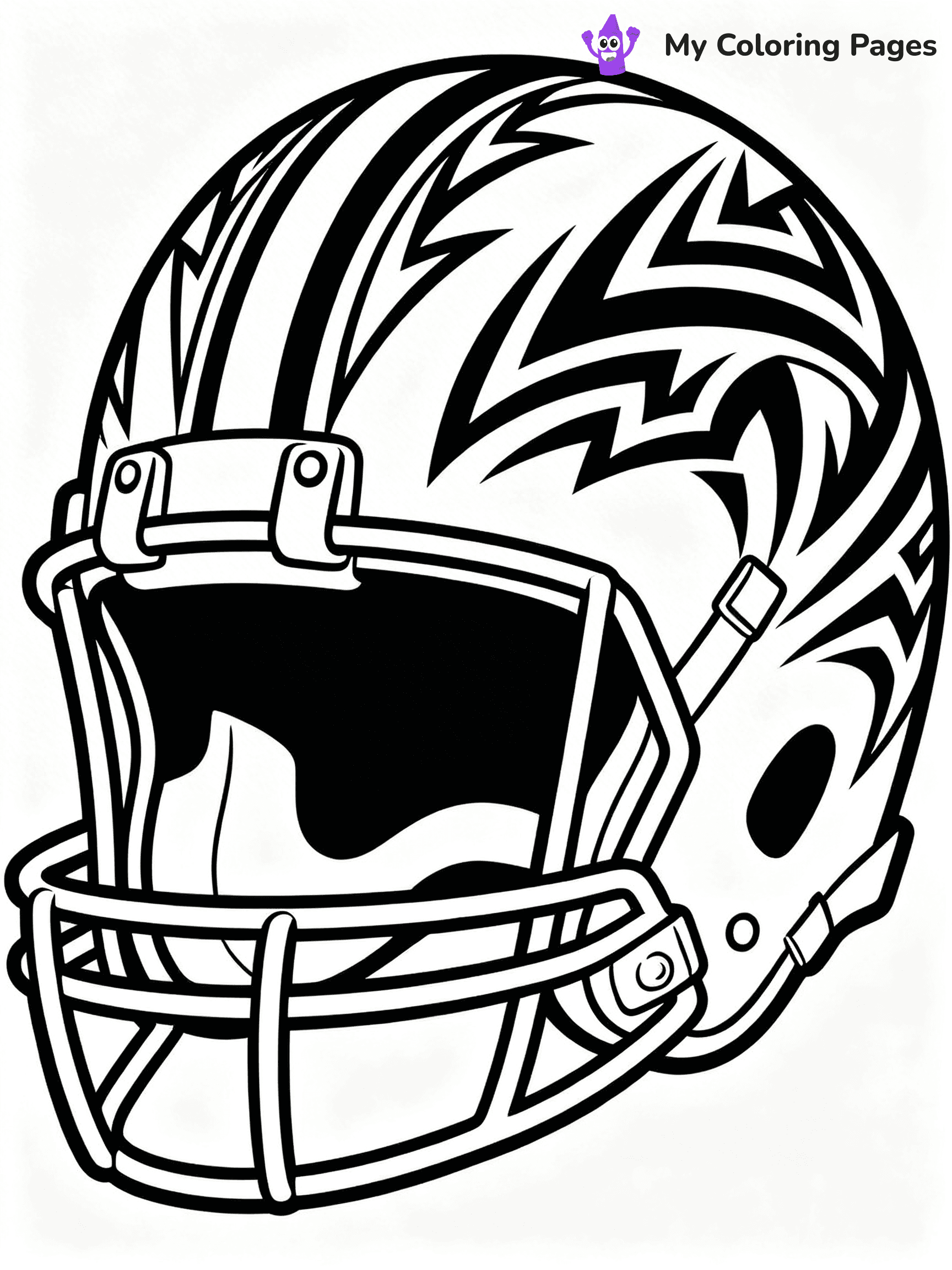 Football Helmet Coloring Pages - 22