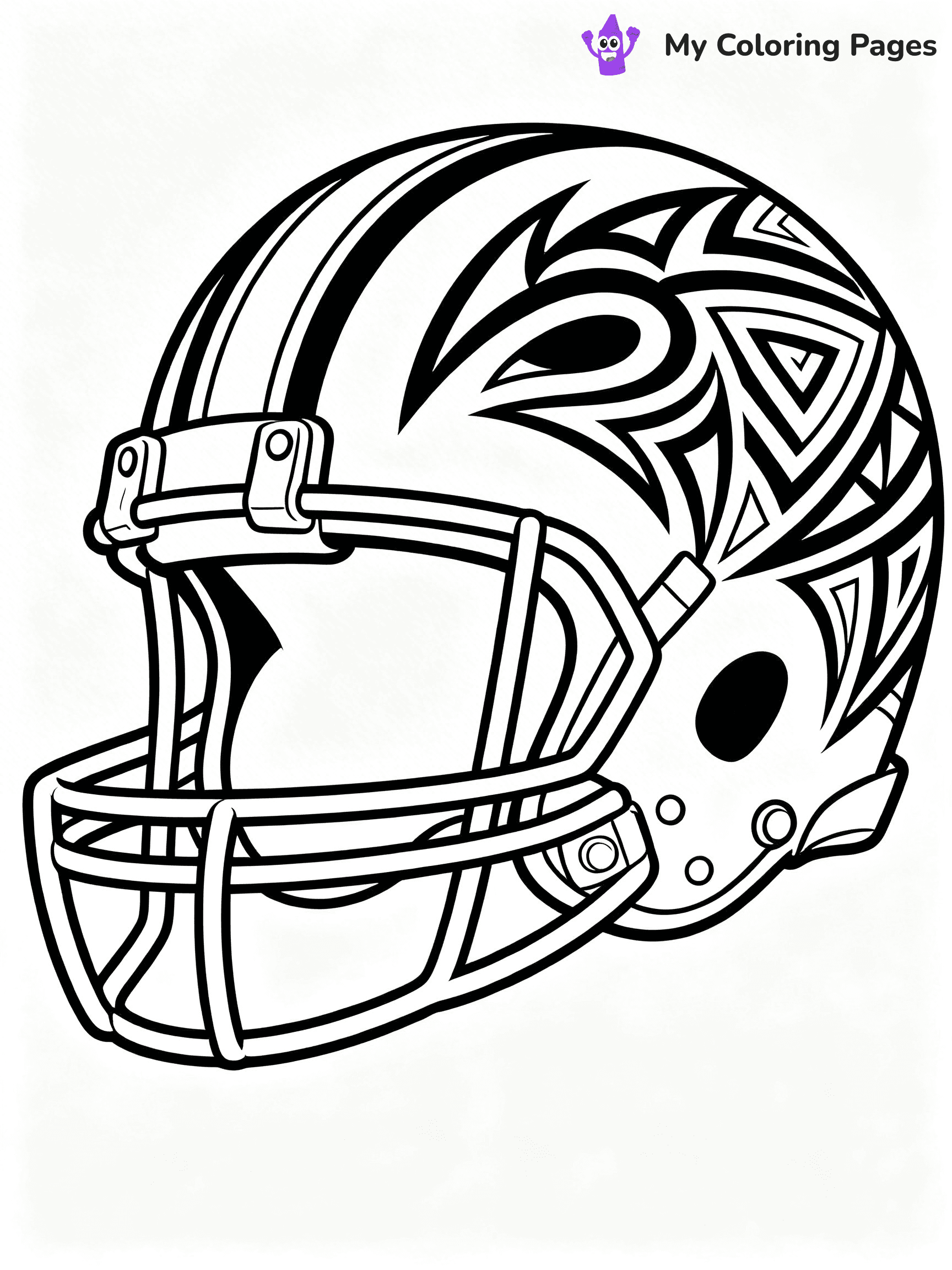 Football Helmet Coloring Pages - 21