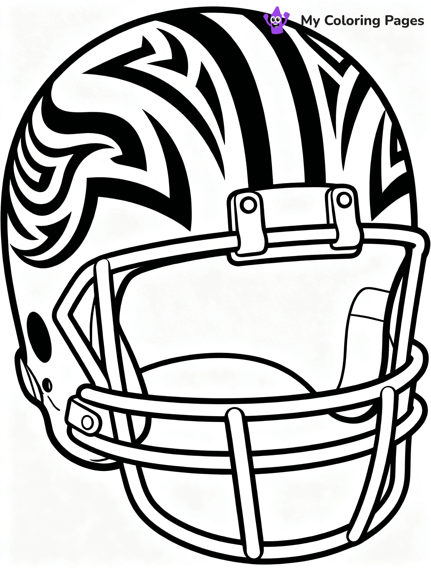 Football Helmet Coloring Pages - 19