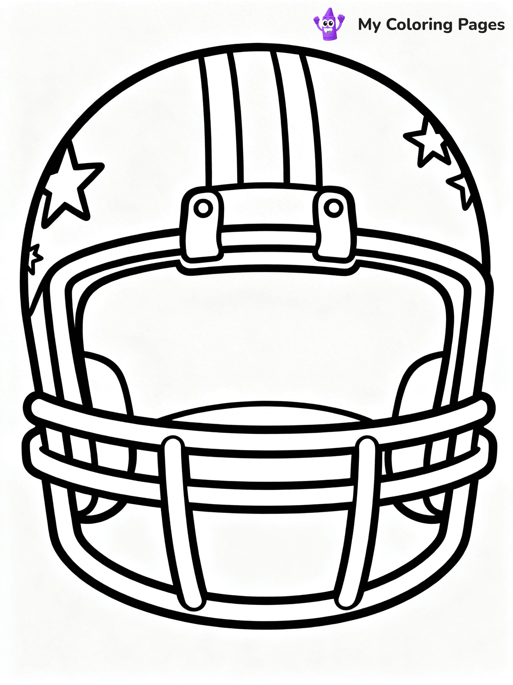 Football Helmet Coloring Pages - 6