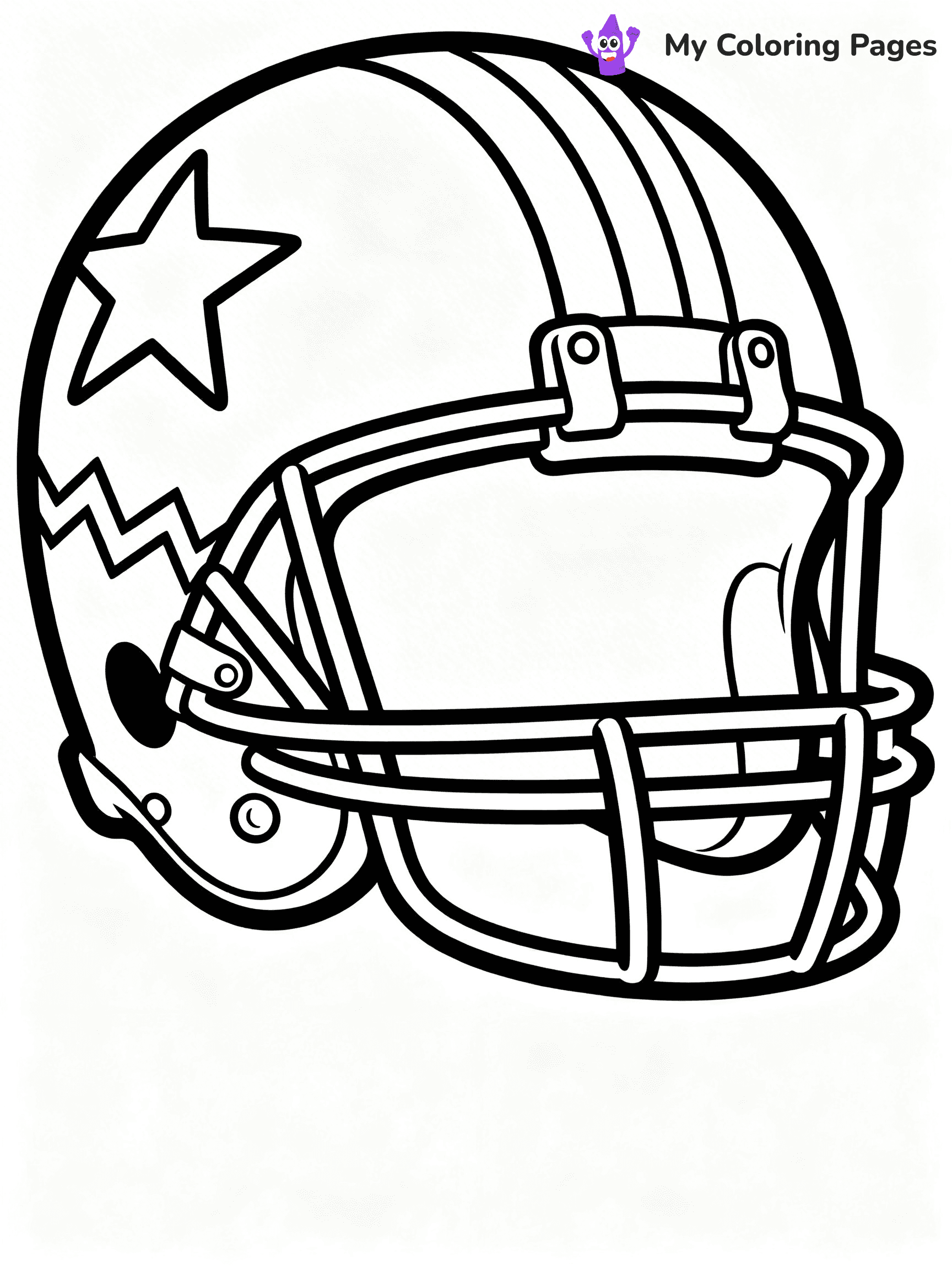 Football Helmet Coloring Pages - 5